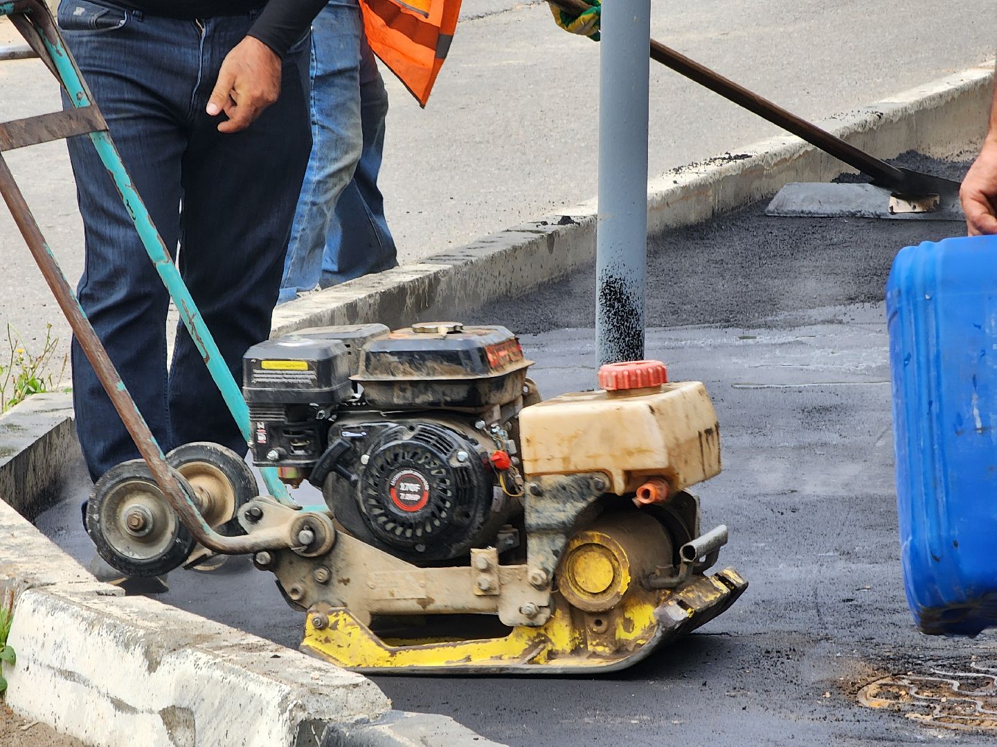 Дубна, Ремонт тротуара, Укладка асфальта, Дороги,