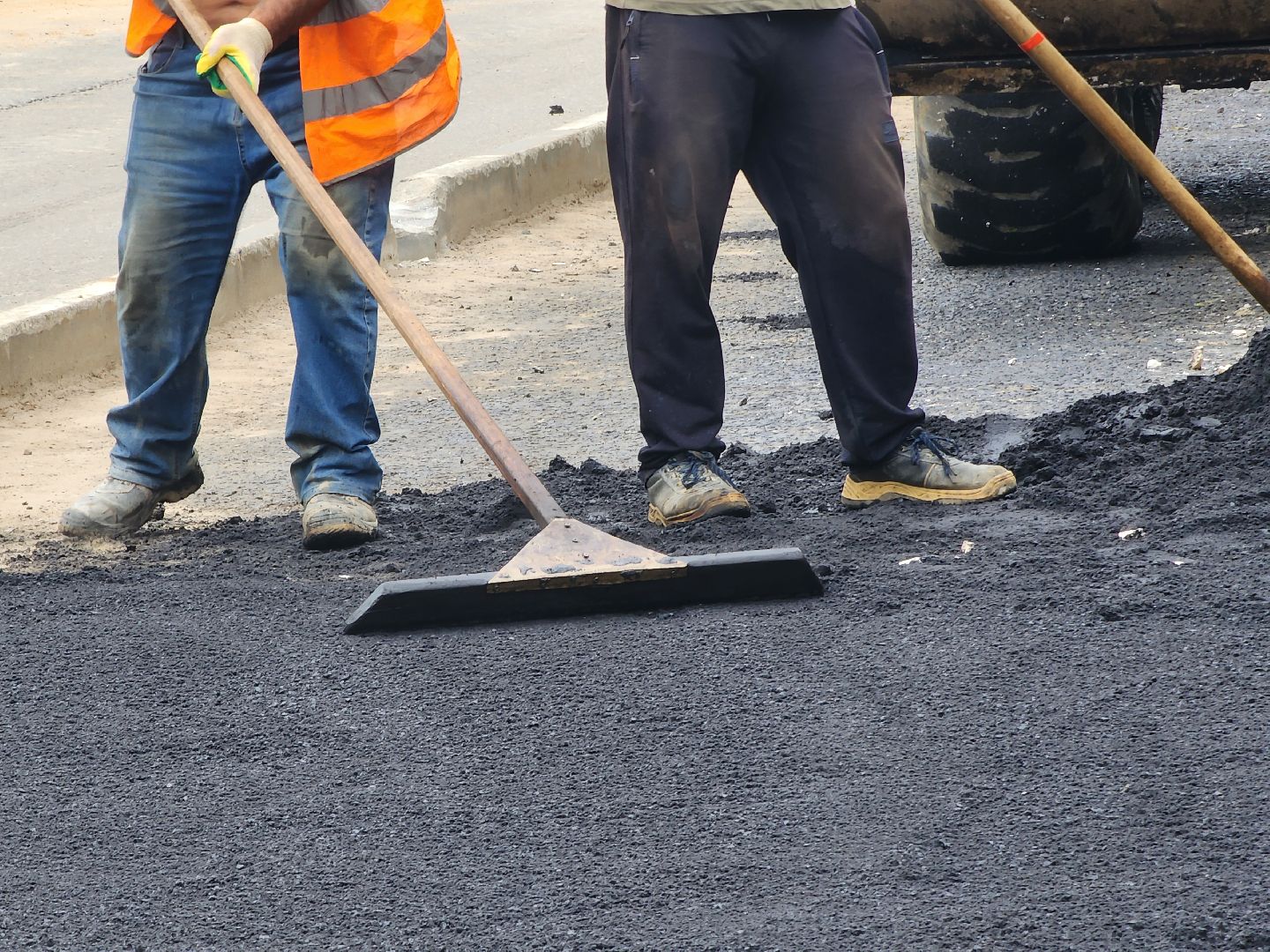 Дубна, Ремонт тротуара, Укладка асфальта, Дороги,