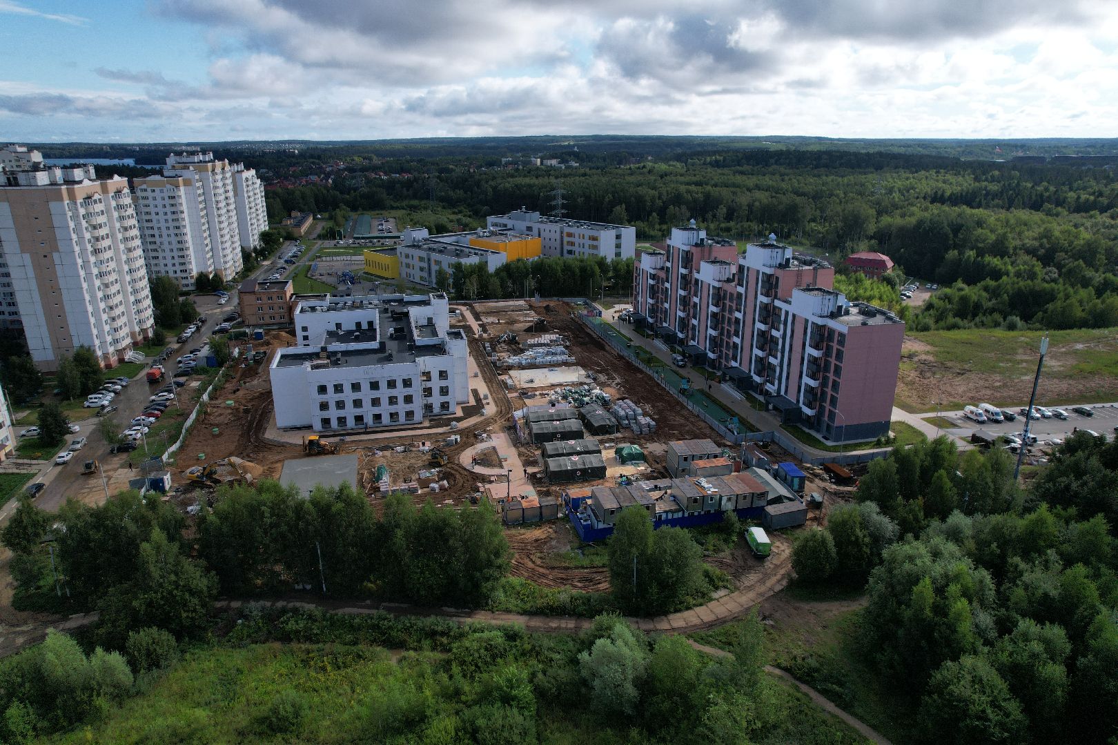 видео с коптера, садик, солнечногорск,