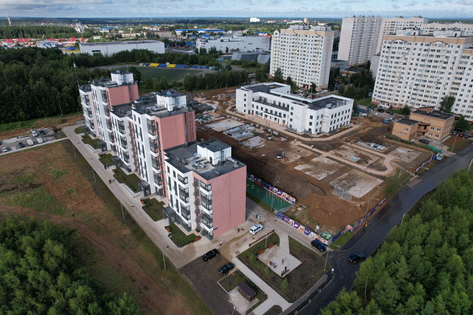 видео с коптера, садик, солнечногорск,