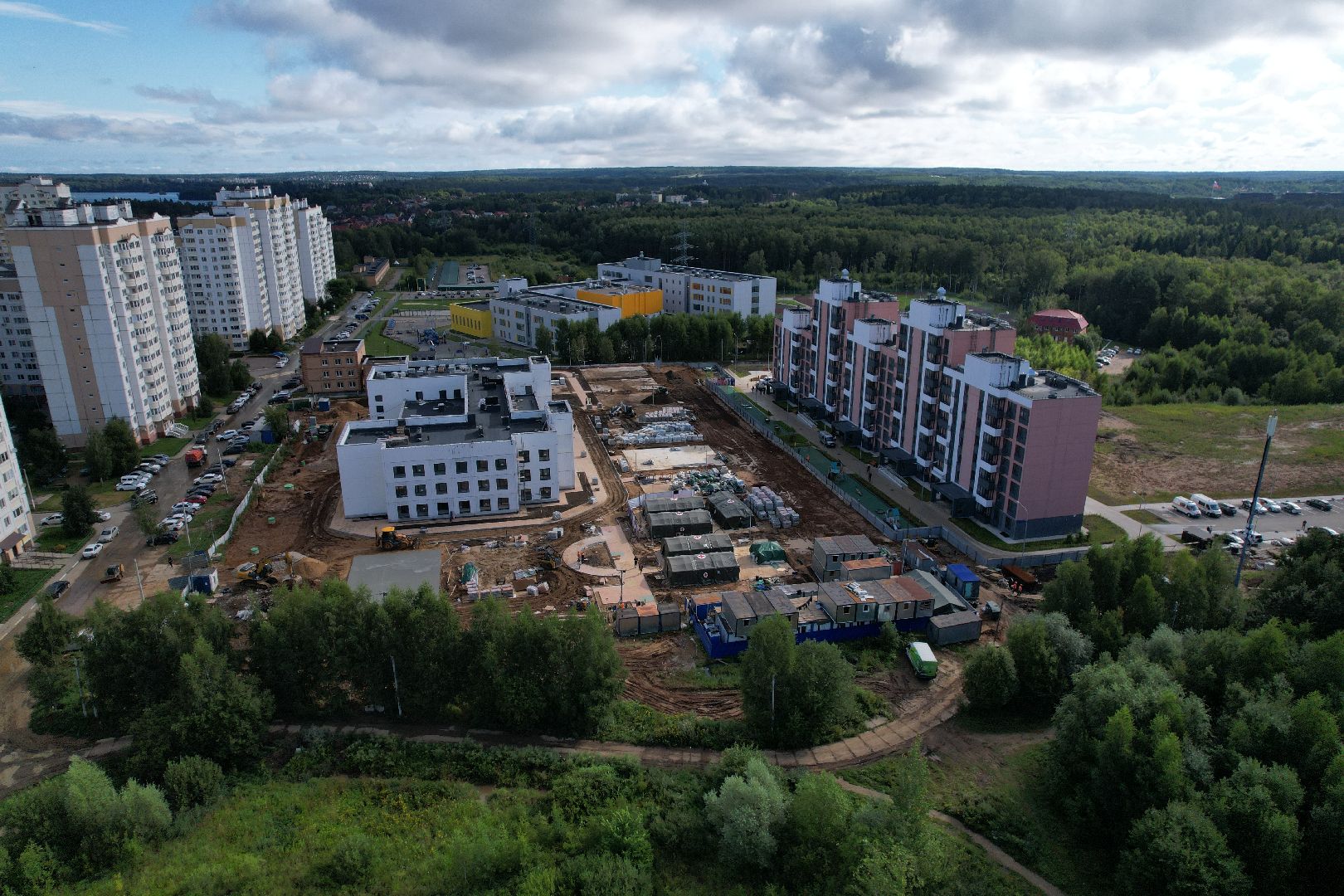 видео с коптера, садик, солнечногорск,