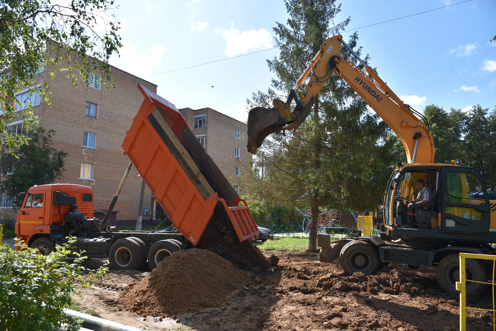 лотошино, благоустройство, замена теплосетей, замена теплотрассы, жкх, жкх и благоустройство, подготовка к зимнему сезону,