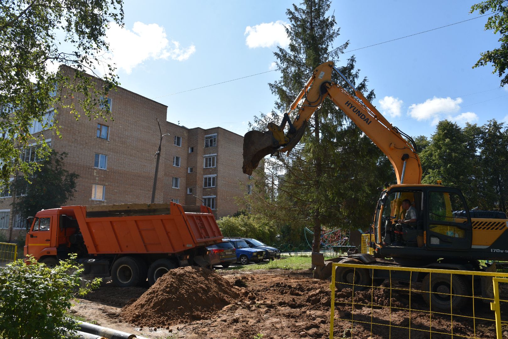лотошино, благоустройство, замена теплосетей, замена теплотрассы, жкх, жкх и благоустройство, подготовка к зимнему сезону,