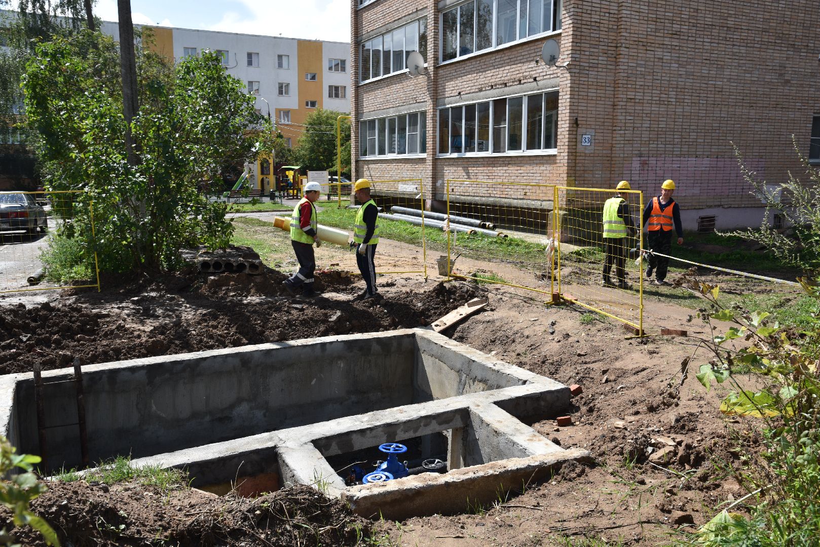 лотошино, благоустройство, замена теплосетей, замена теплотрассы, жкх, жкх и благоустройство, подготовка к зимнему сезону,