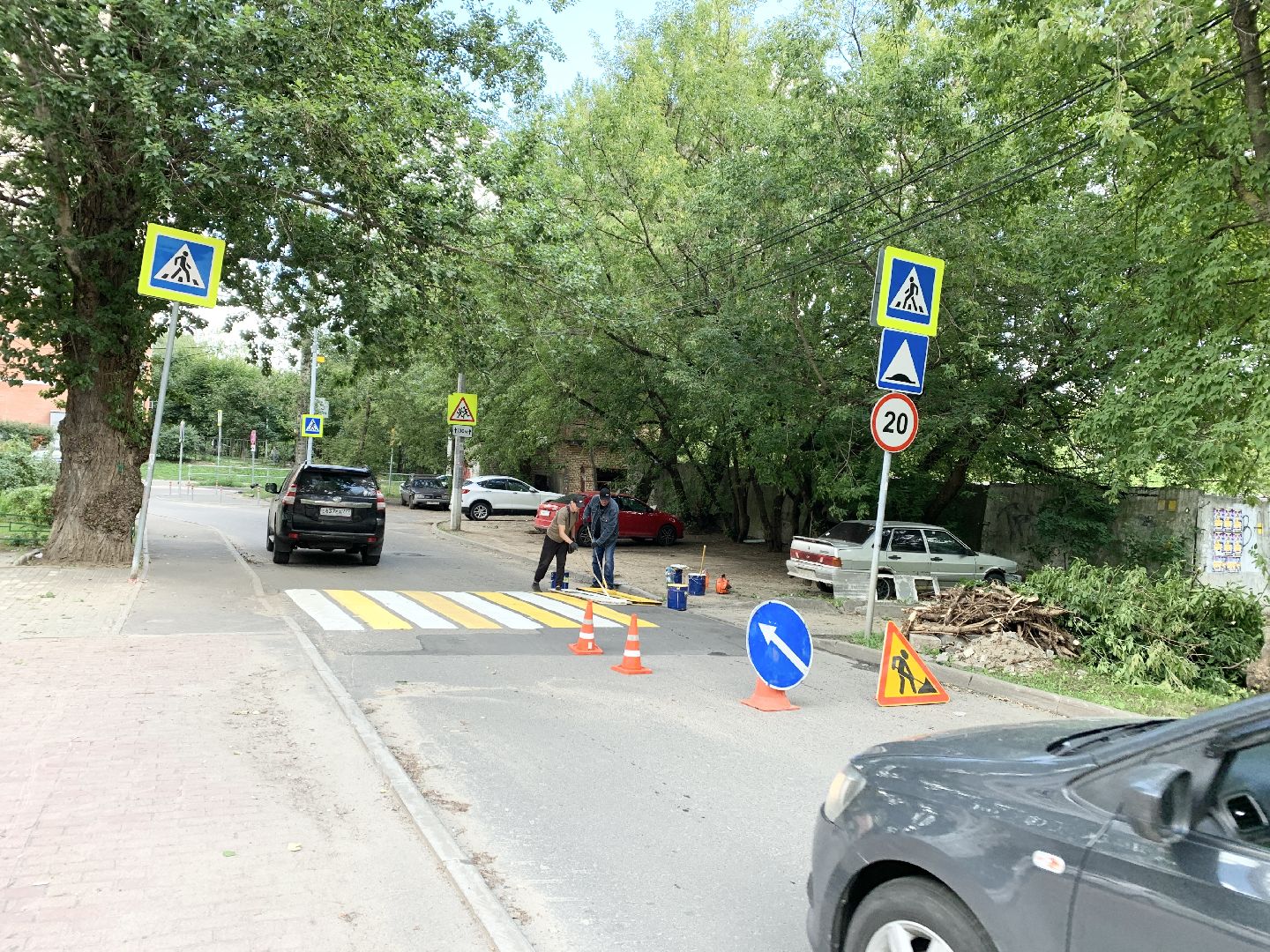 Балашиха, Подмосковье, Дороги, пешеходная разметка,