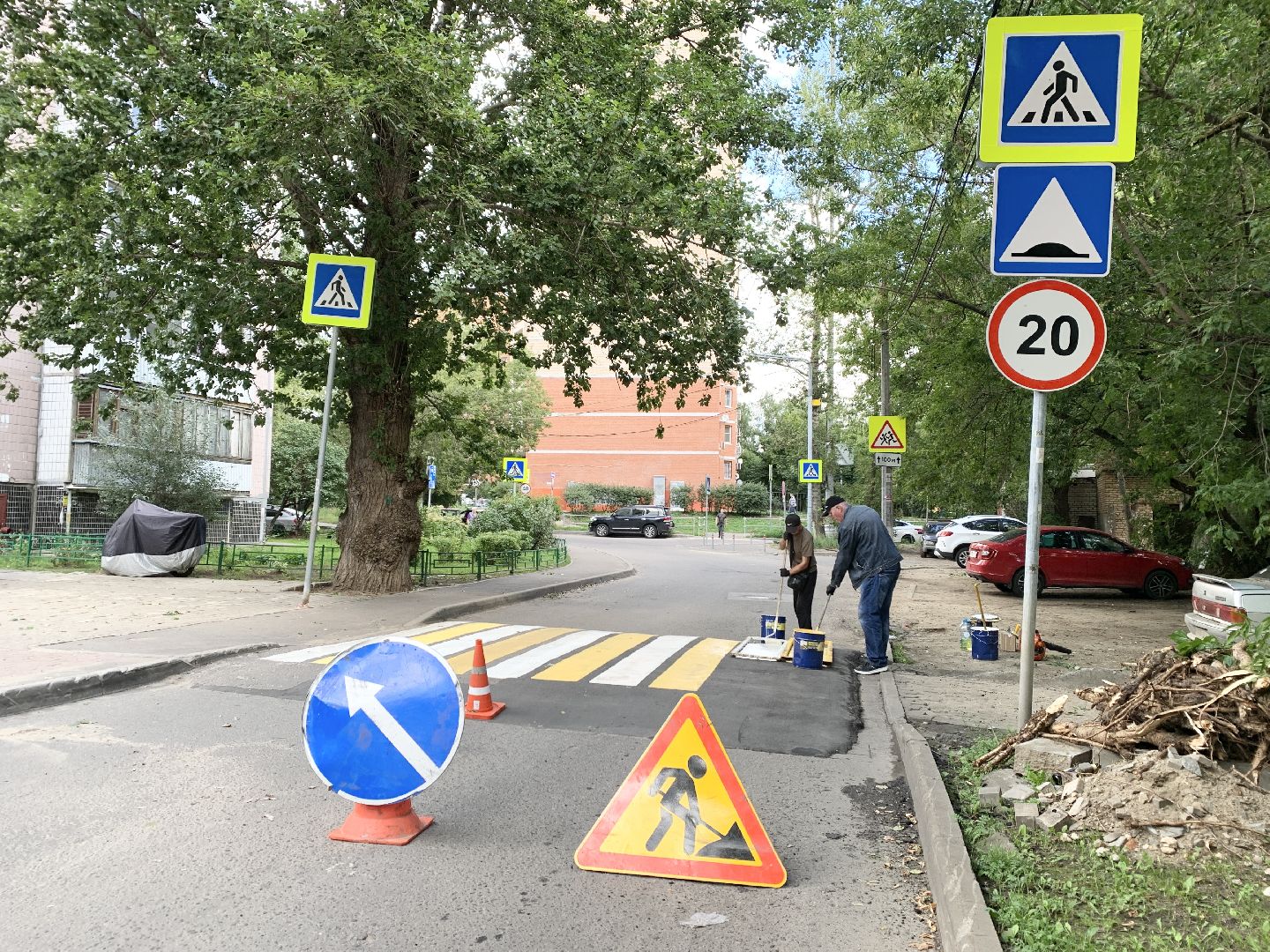 Балашиха, Подмосковье, Дороги, пешеходная разметка,