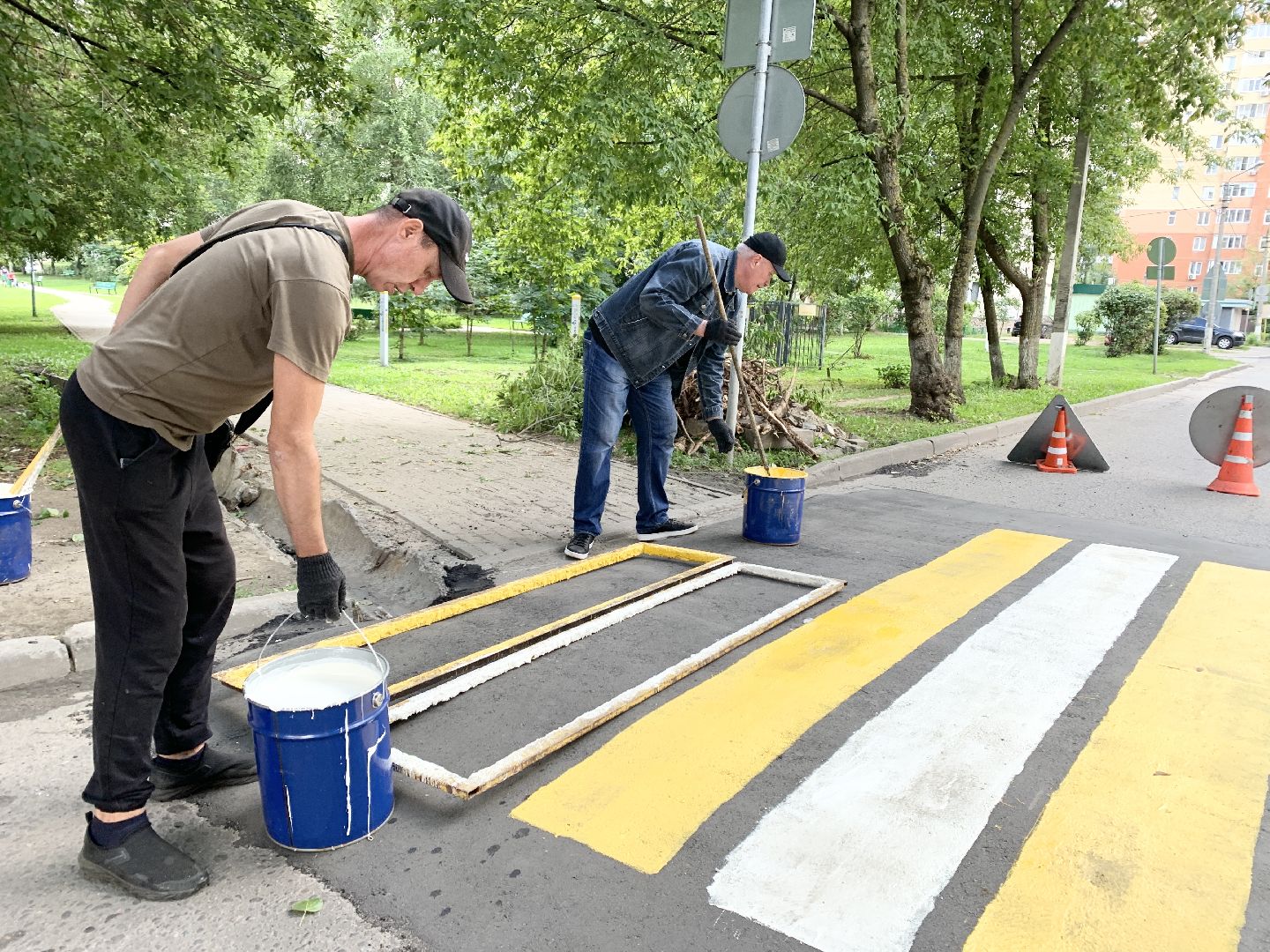 Балашиха, Подмосковье, Дороги, пешеходная разметка,