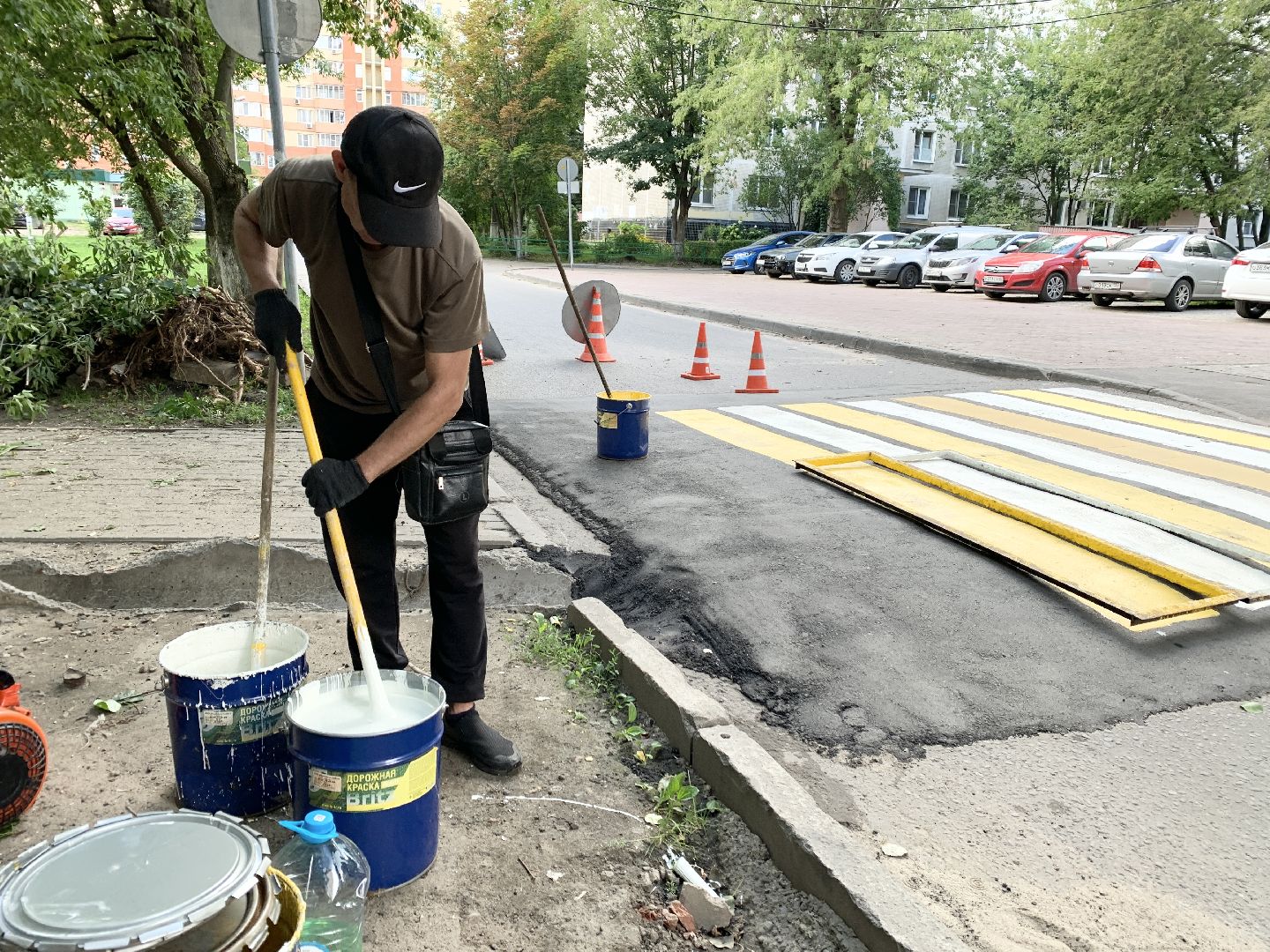 Балашиха, Подмосковье, Дороги, пешеходная разметка,