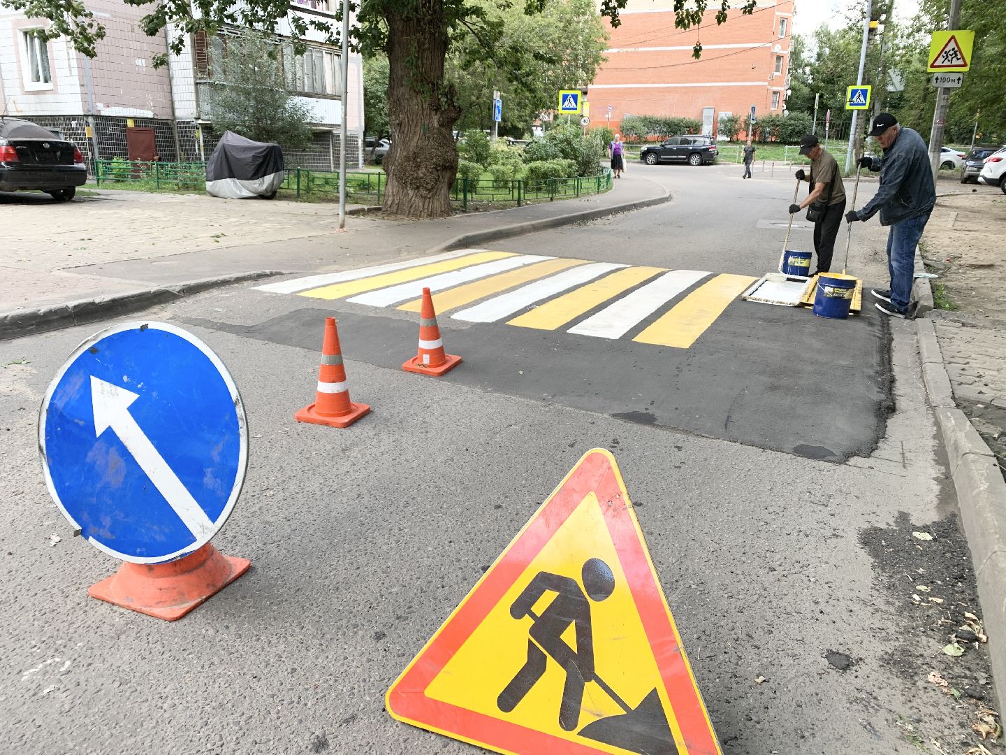 Балашиха, Подмосковье, Дороги, пешеходная разметка,