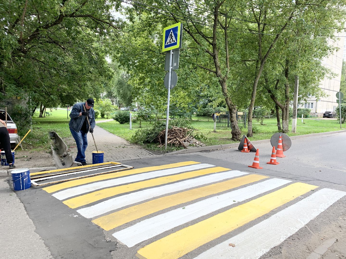 Балашиха, Подмосковье, Дороги, пешеходная разметка,