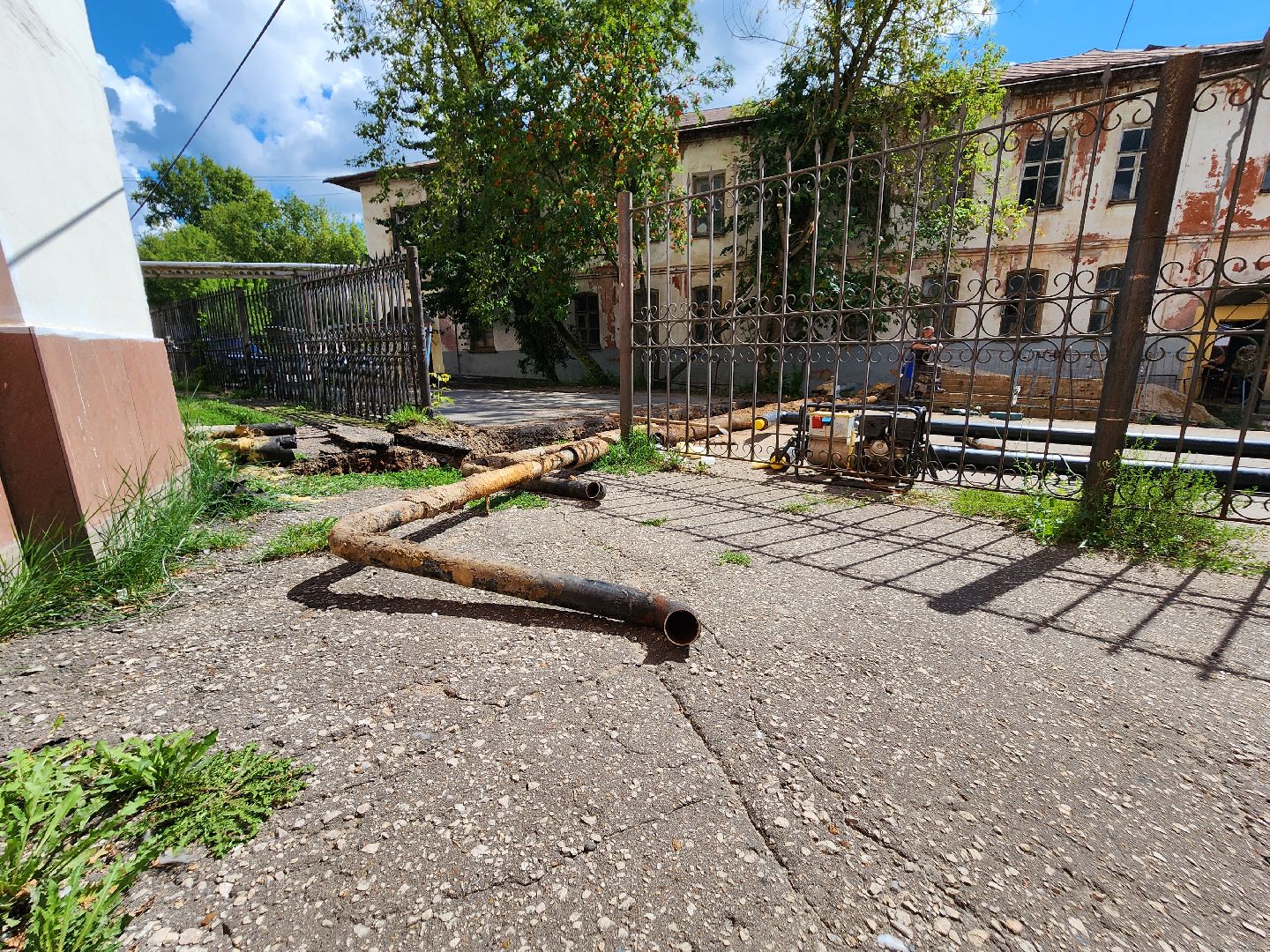 серпухов, улица нагорная, Газпром теплоэнерго МО, гидравлические испытания, прорыв трубы,подготовка к зиме,