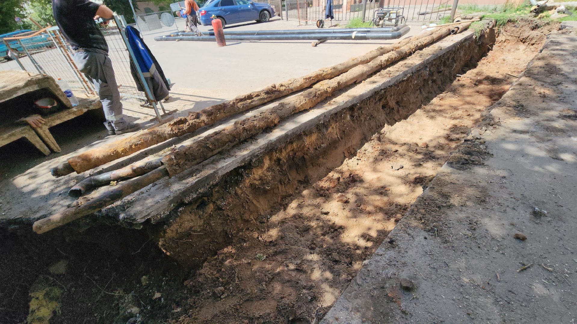 серпухов, улица нагорная, Газпром теплоэнерго МО, гидравлические испытания, прорыв трубы,подготовка к зиме,