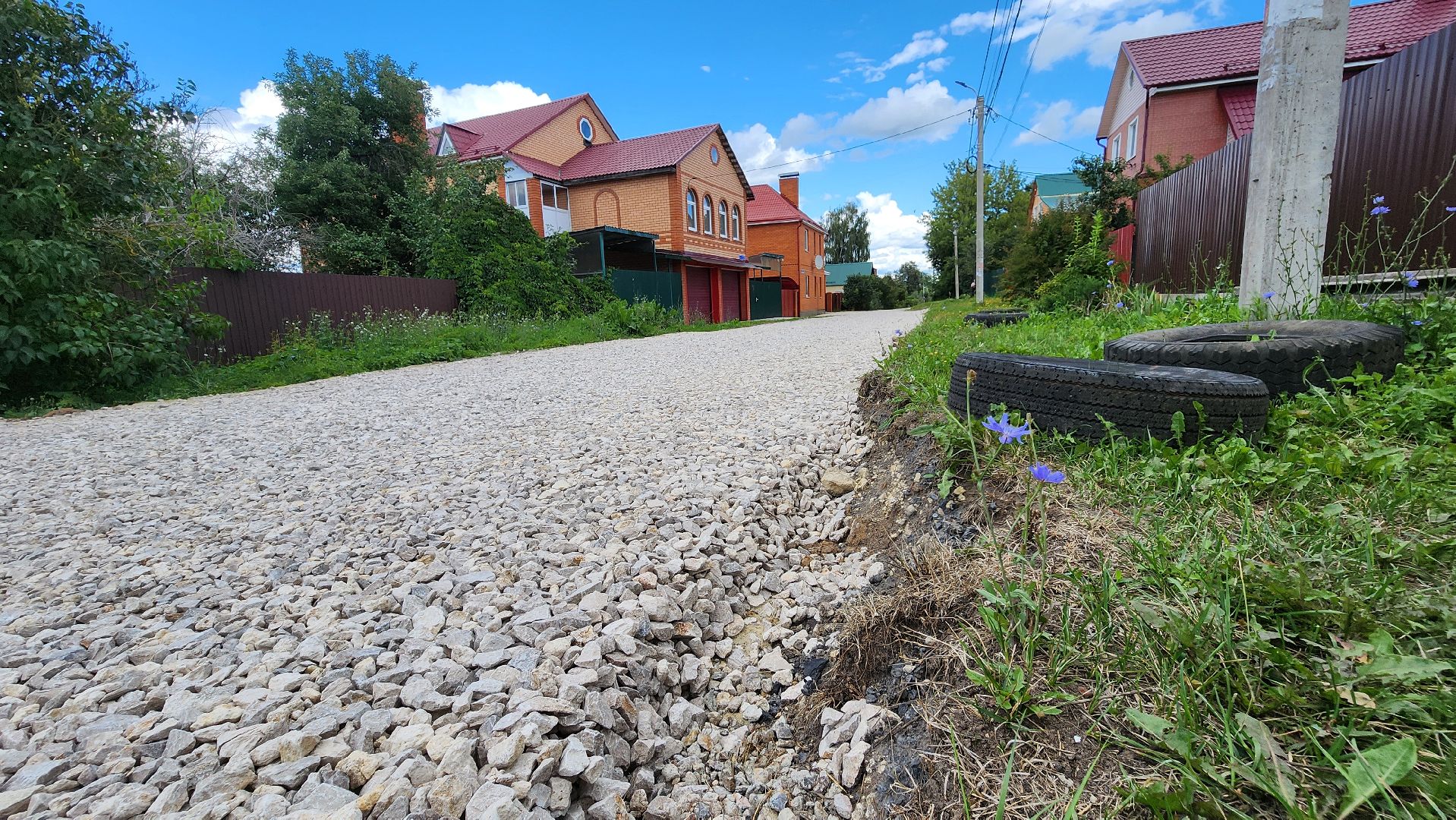 кашира, ремонт дорог, новая дорога, переулок осин, асфальтирование дорог,