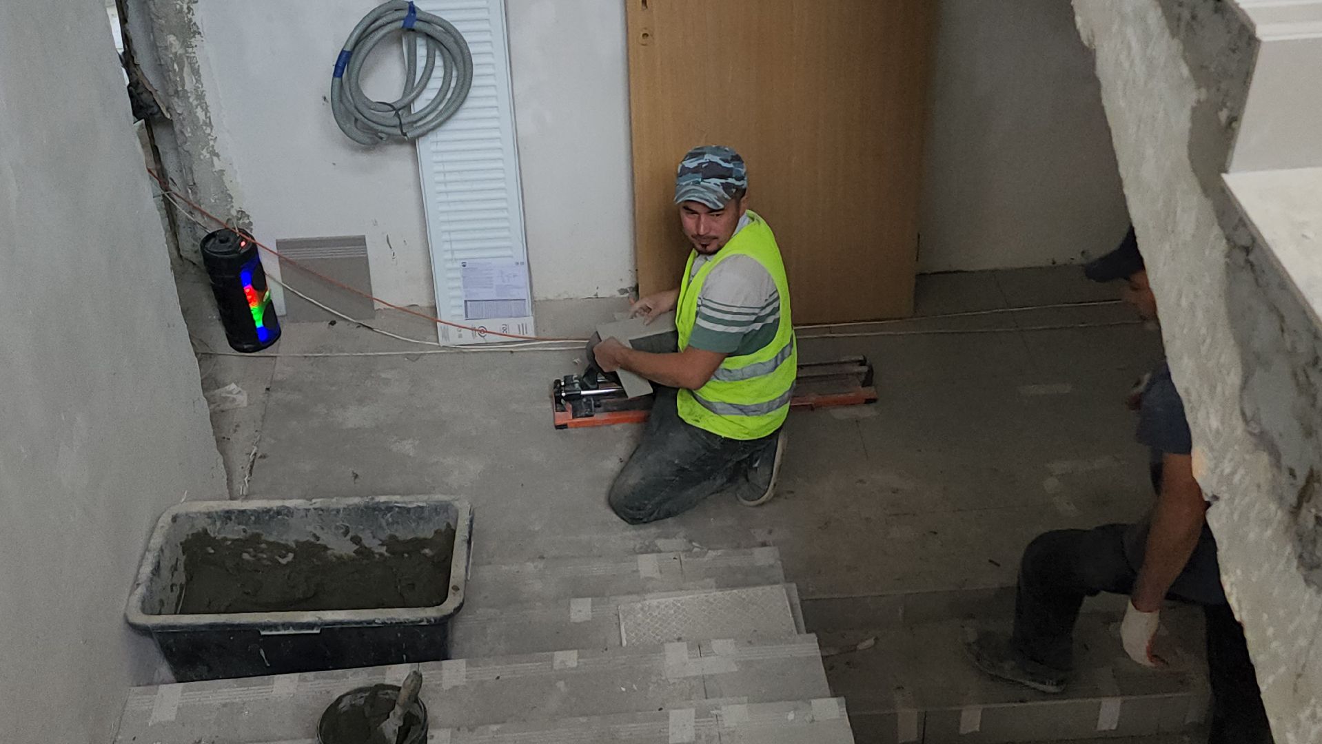 серпухов, поселок пролетарский, ремонт школы, плитка, образование,