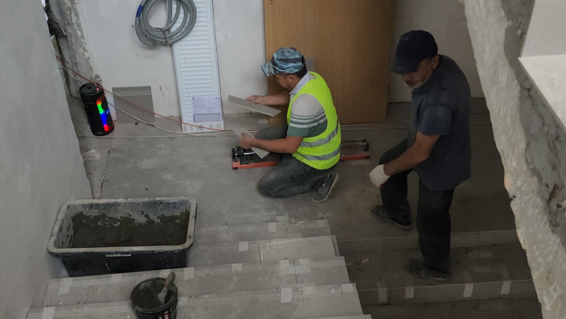 серпухов, поселок пролетарский, ремонт школы, плитка, образование,