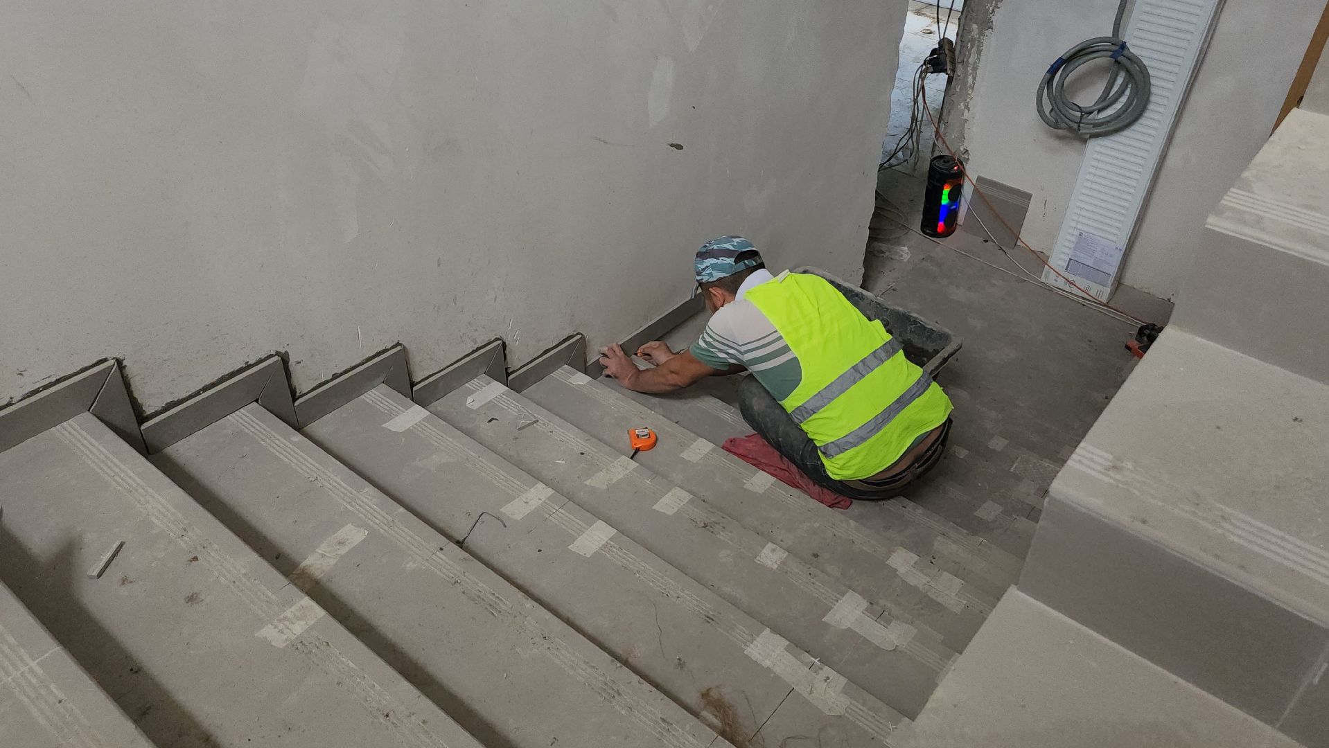 серпухов, поселок пролетарский, ремонт школы, плитка, образование,