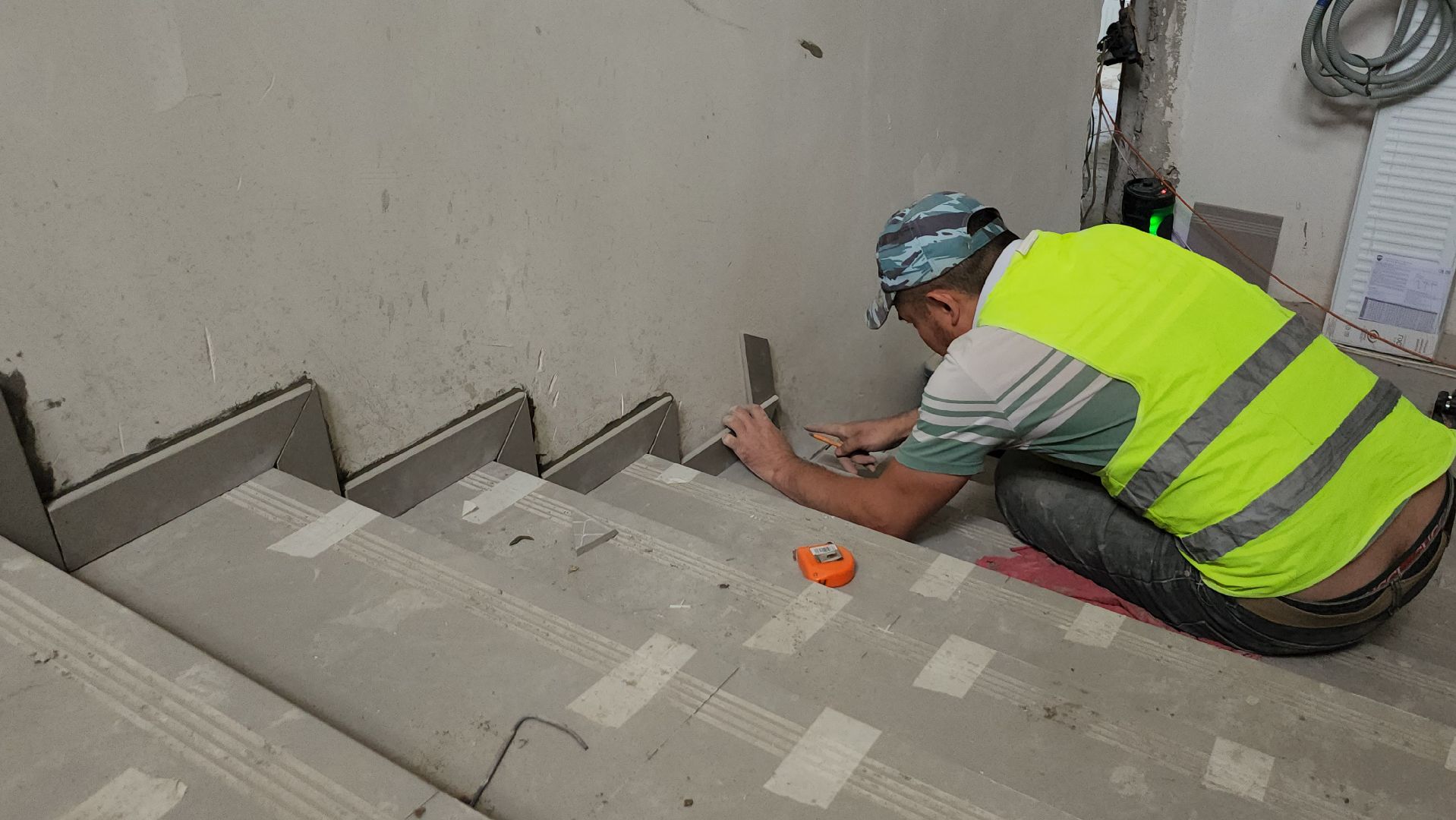 серпухов, поселок пролетарский, ремонт школы, плитка, образование,