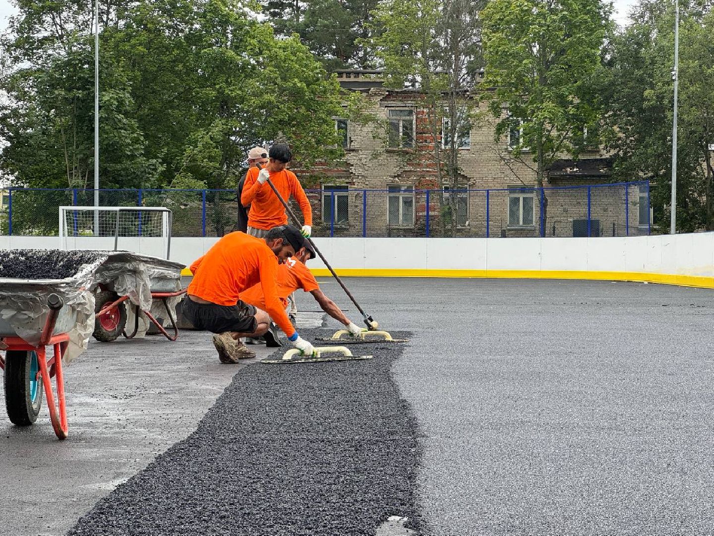 резиновое покрытие, жители, городской округ восход, универсальная площадка, дети, безопасность,