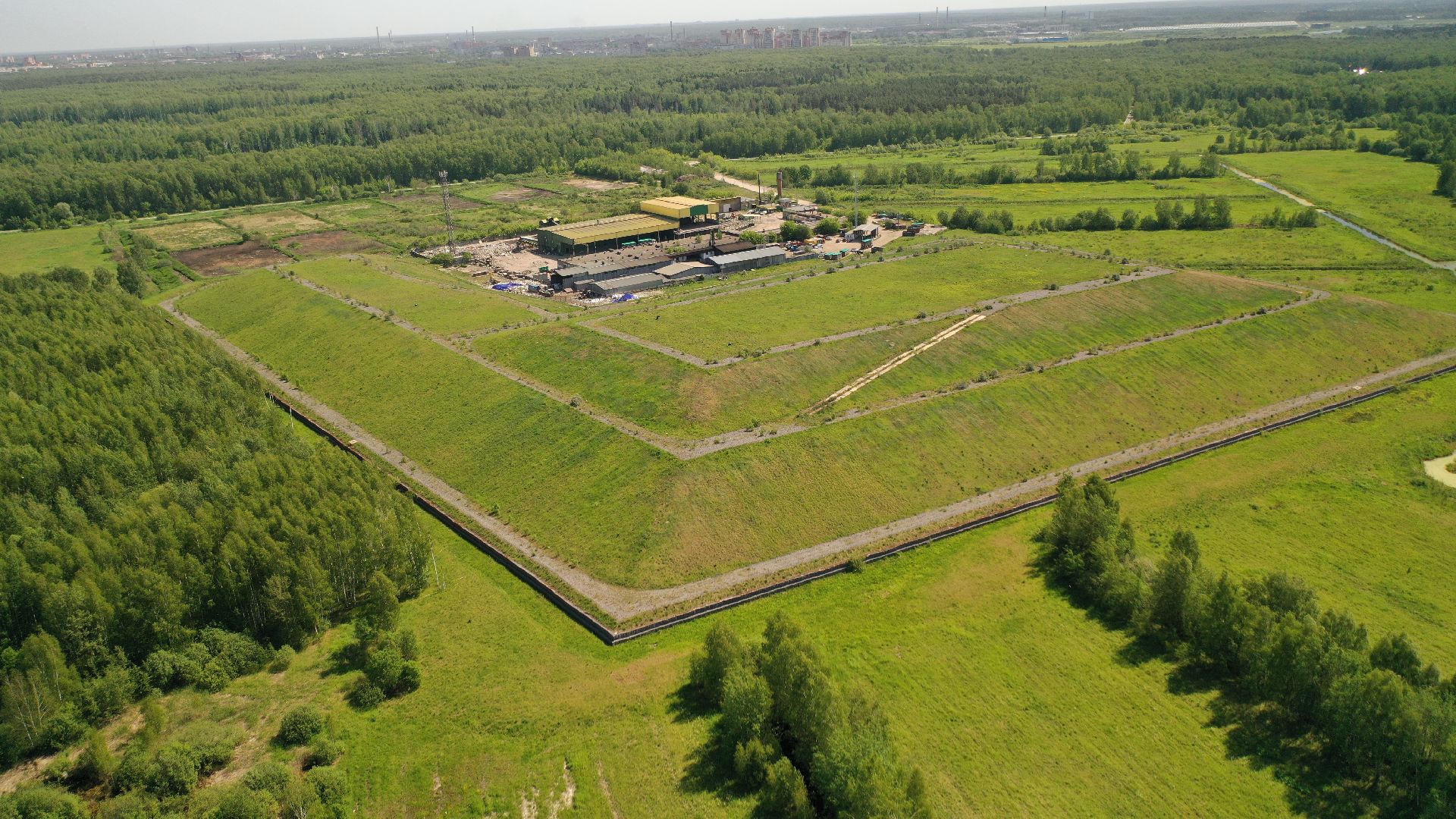 видео с коптера, полигон, экология, электросталь,