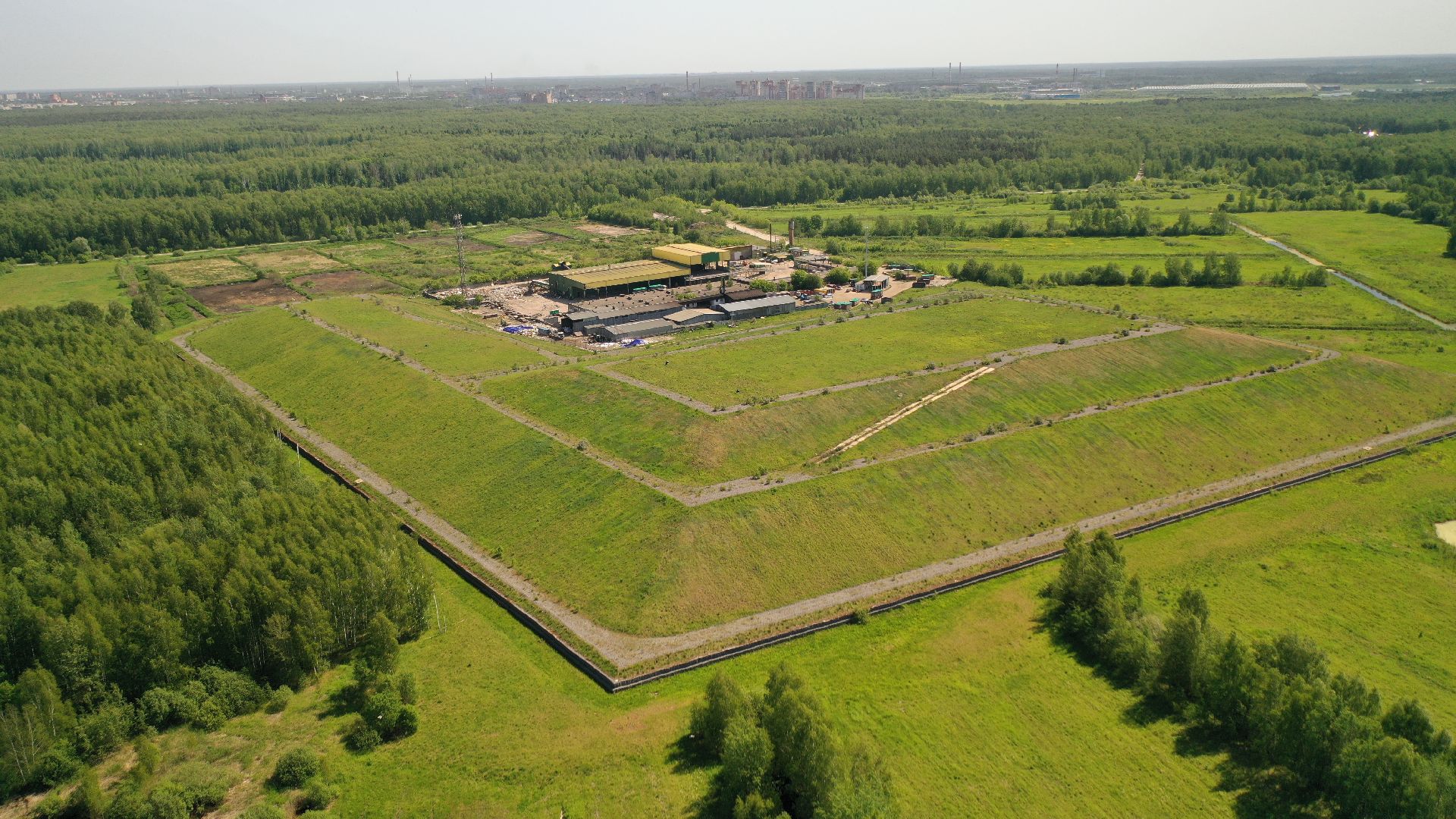 видео с коптера, полигон, экология, электросталь,