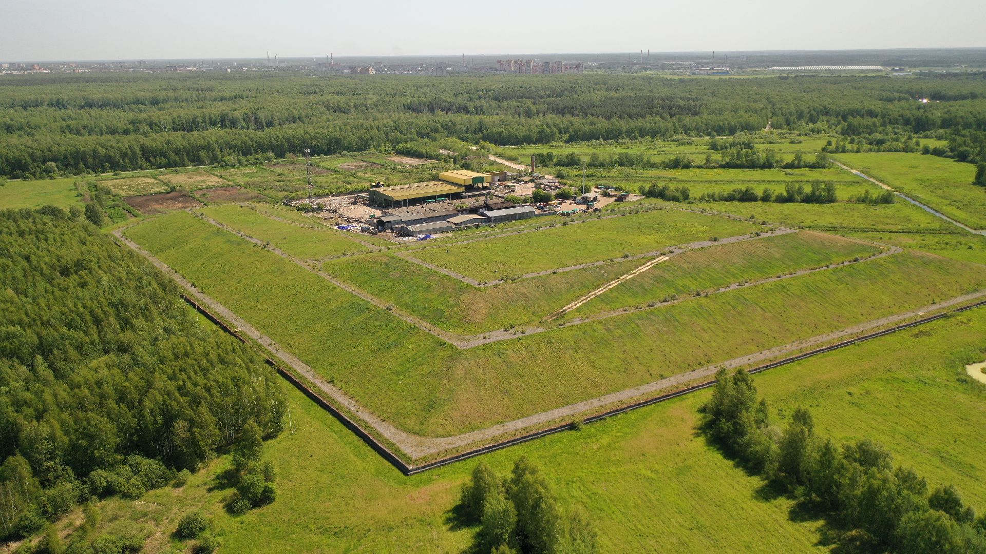 видео с коптера, полигон, экология, электросталь,