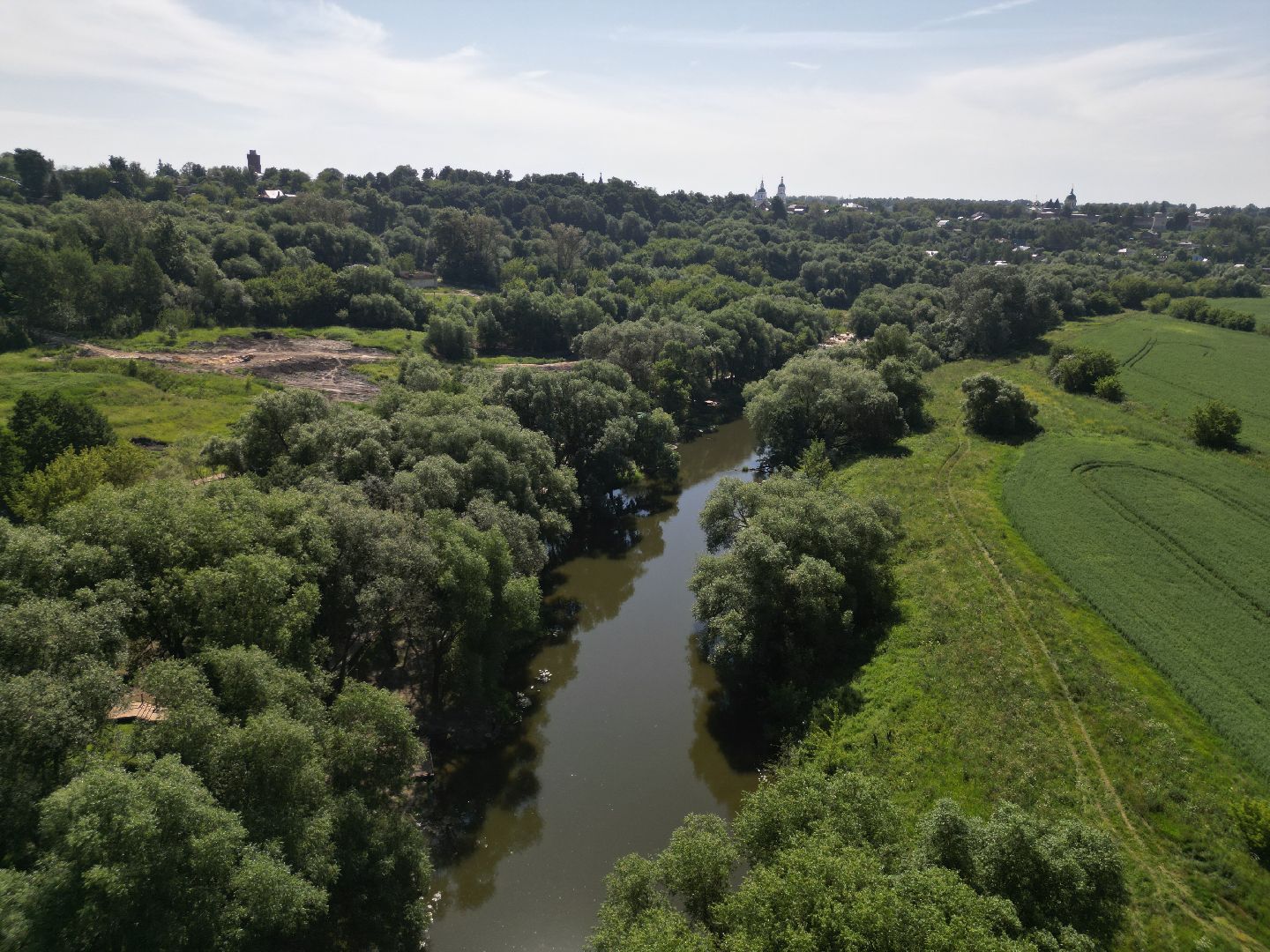 видео с коптера, источник, зарайск,