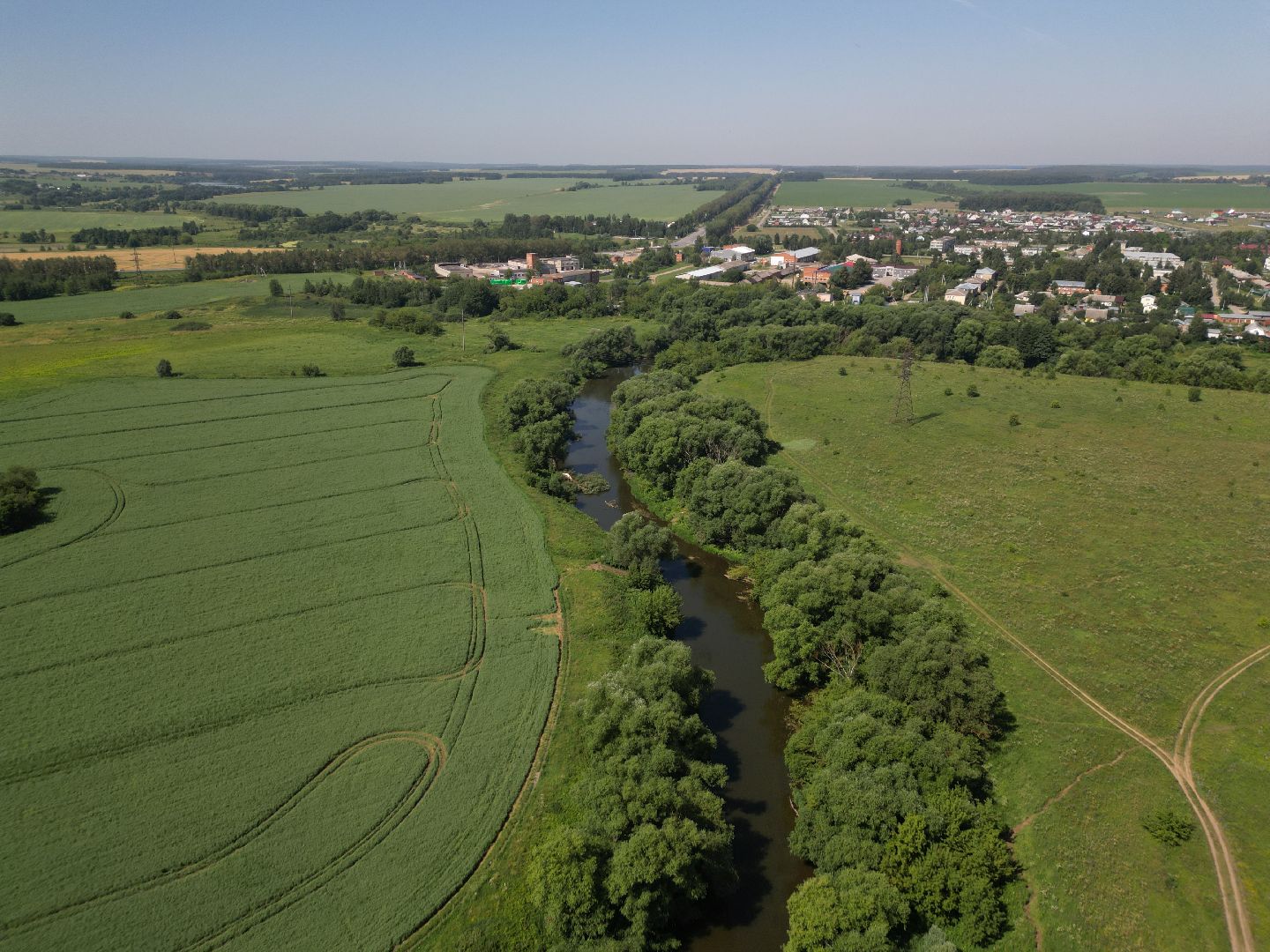видео с коптера, источник, зарайск,