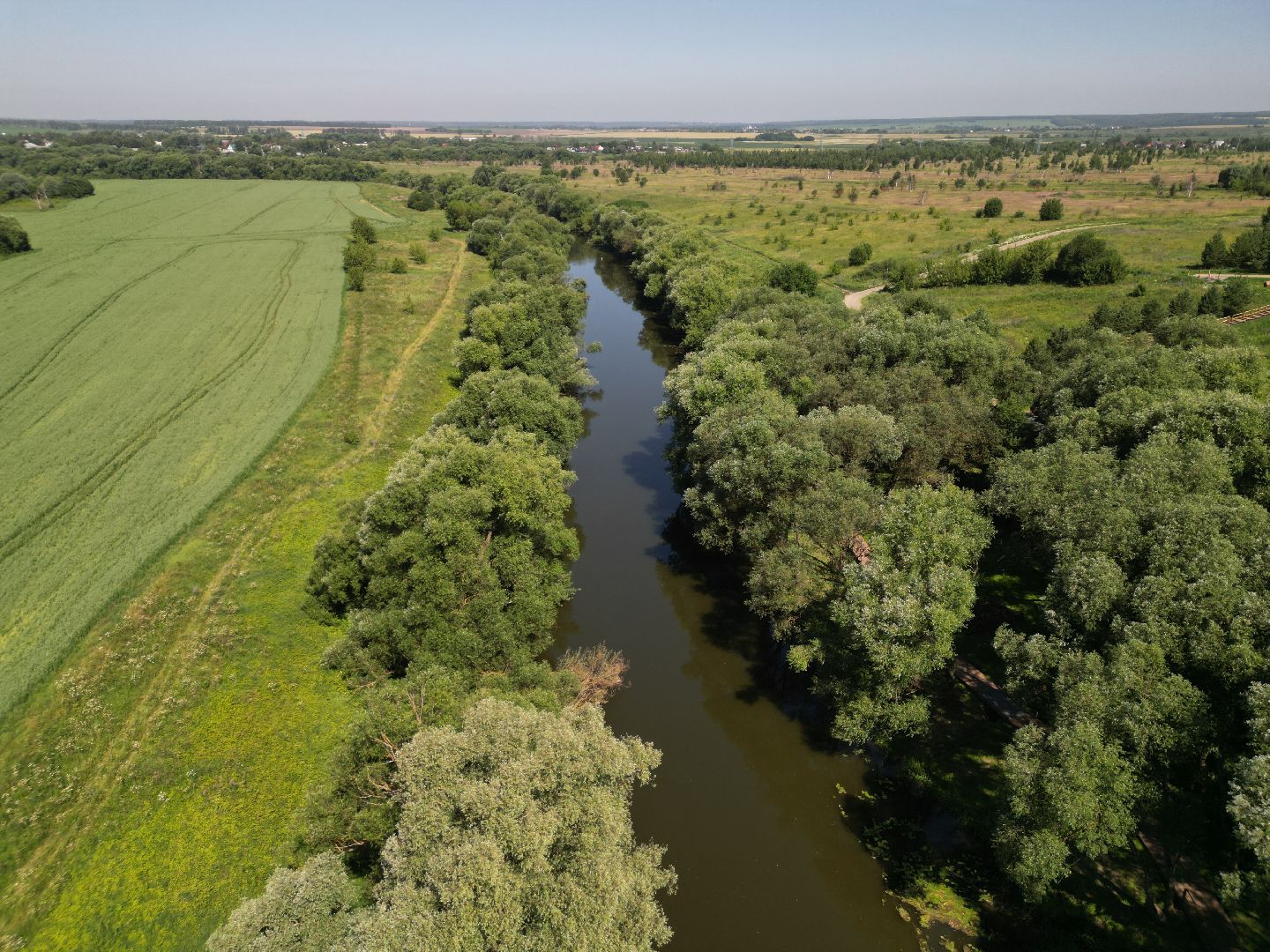 видео с коптера, источник, зарайск,