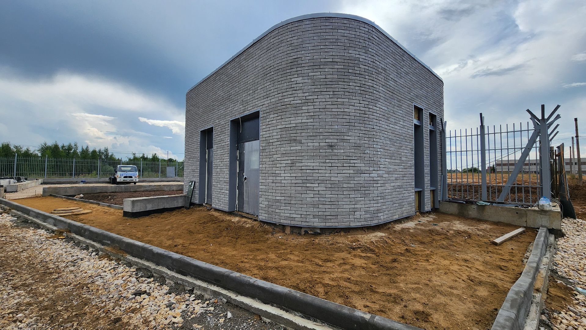 кашира, строительство, новое здание полиции, утепление фасада, благоустройство,