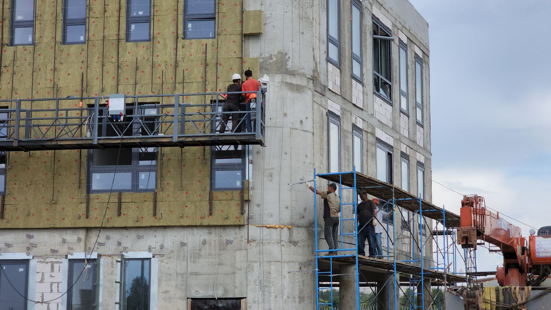 кашира, строительство, новое здание полиции, утепление фасада, благоустройство,