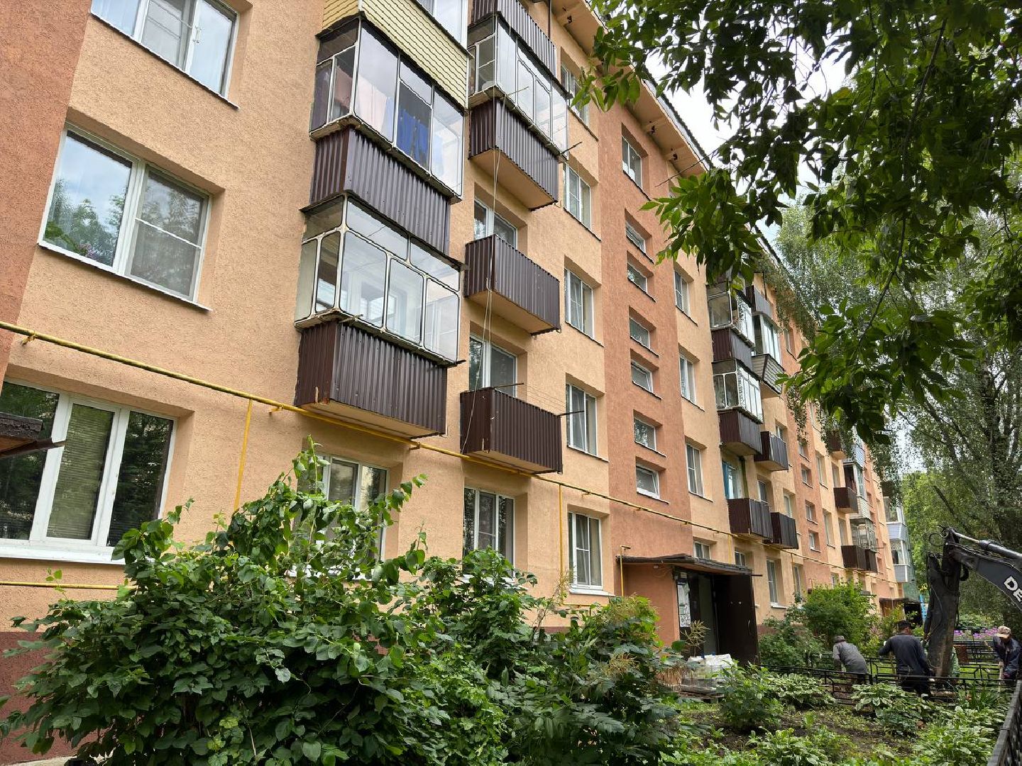 двор асфальт, подьезды, городской округ восход, бригада,