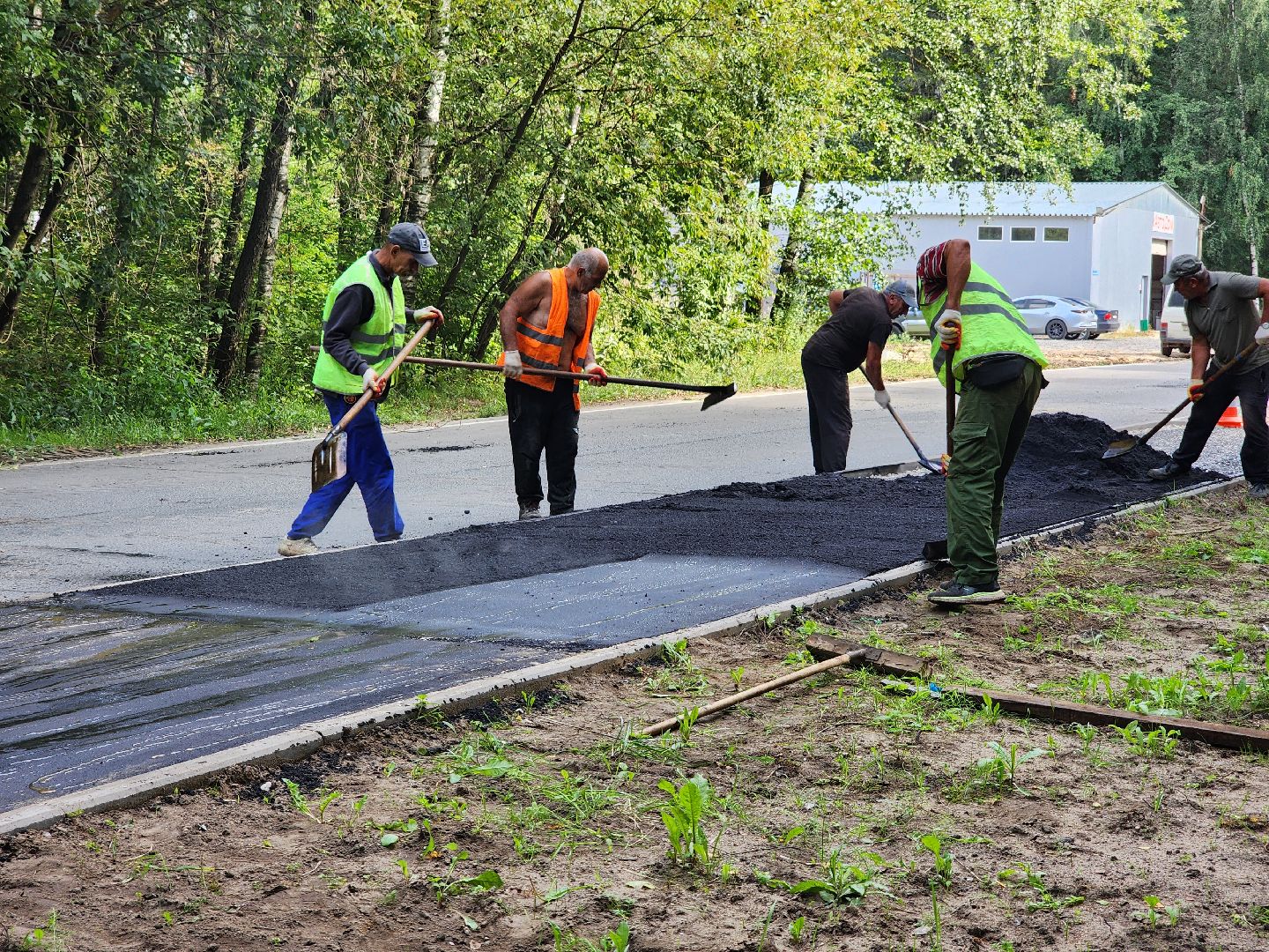 Дубна, Ремонт дороги, Ремонт тротуара, укладка асфальта,
