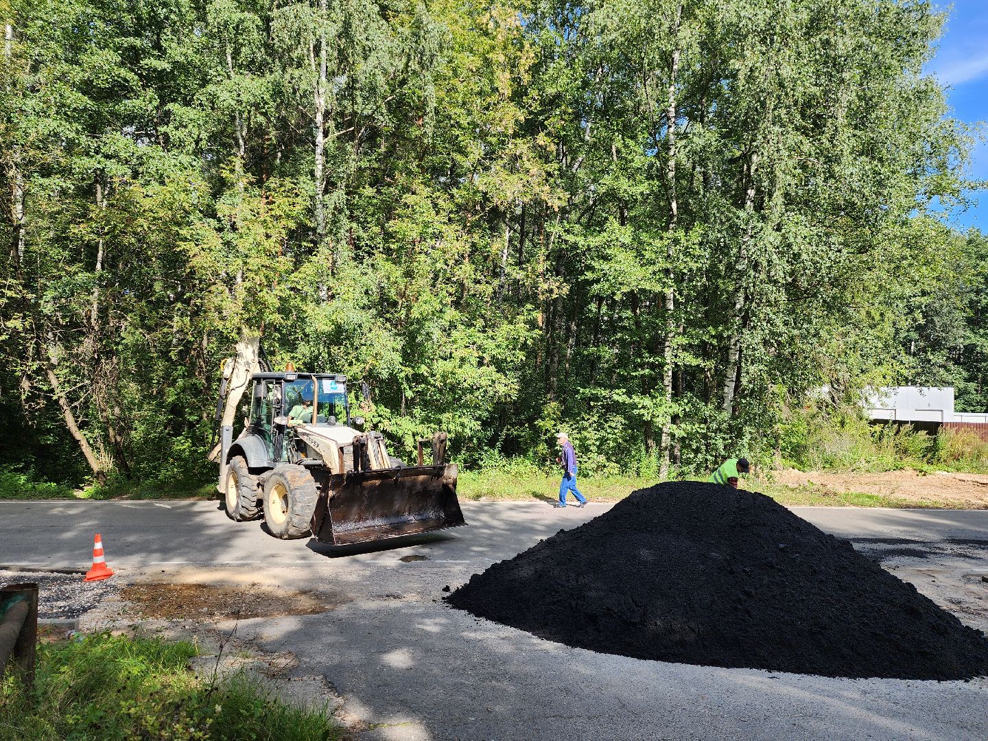 Дубна, Ремонт дороги, Ремонт тротуара, укладка асфальта,