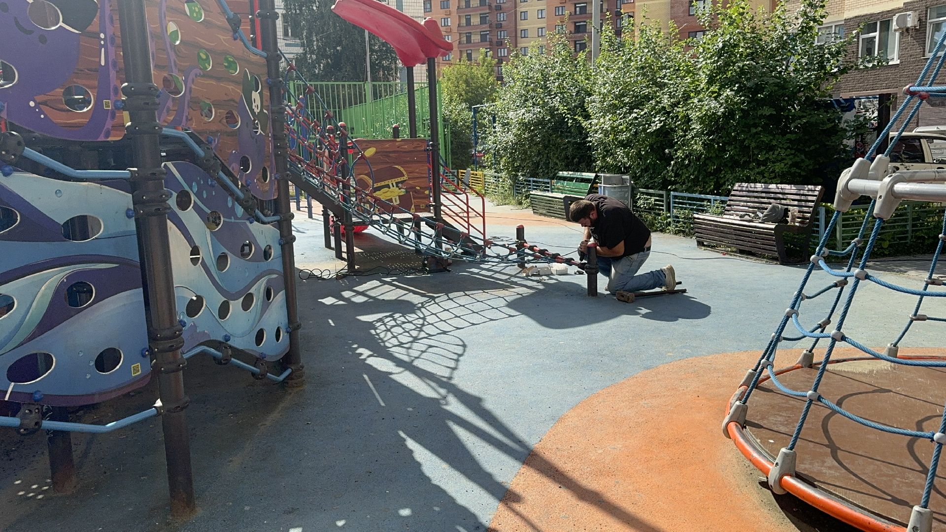 Солнечногорск, Детская площадка, Ремонт, Рабочий, Жители,