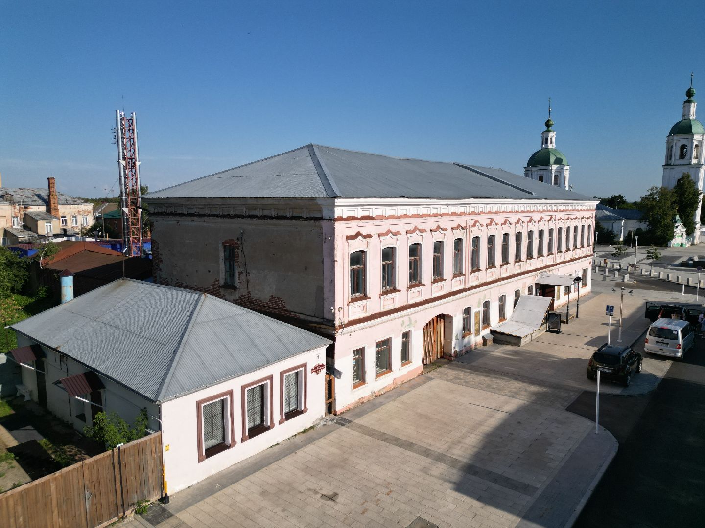 видео с коптера, музей, зарайск,