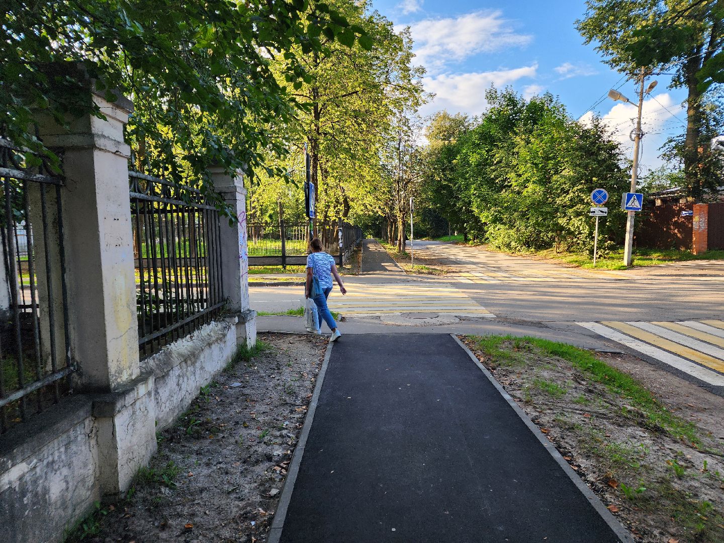 Чехов, улица Пионерская, тротуар, дорожный ремонт, строительство, пешеходная дорожка,