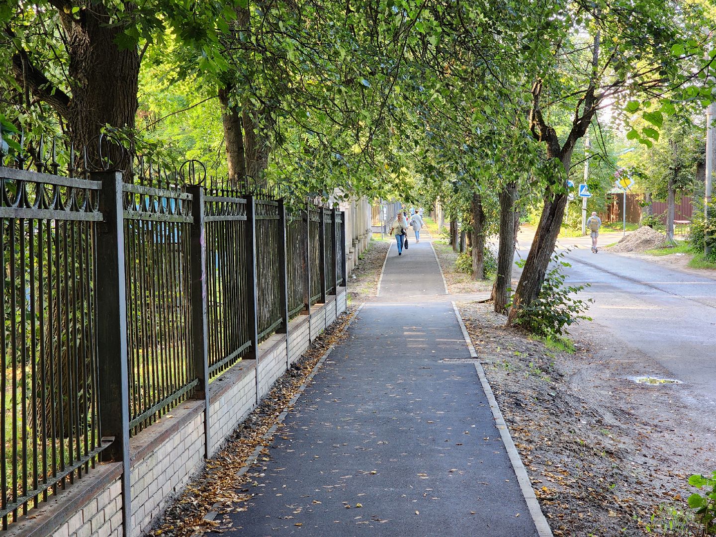 Чехов, улица Пионерская, тротуар, дорожный ремонт, строительство, пешеходная дорожка,