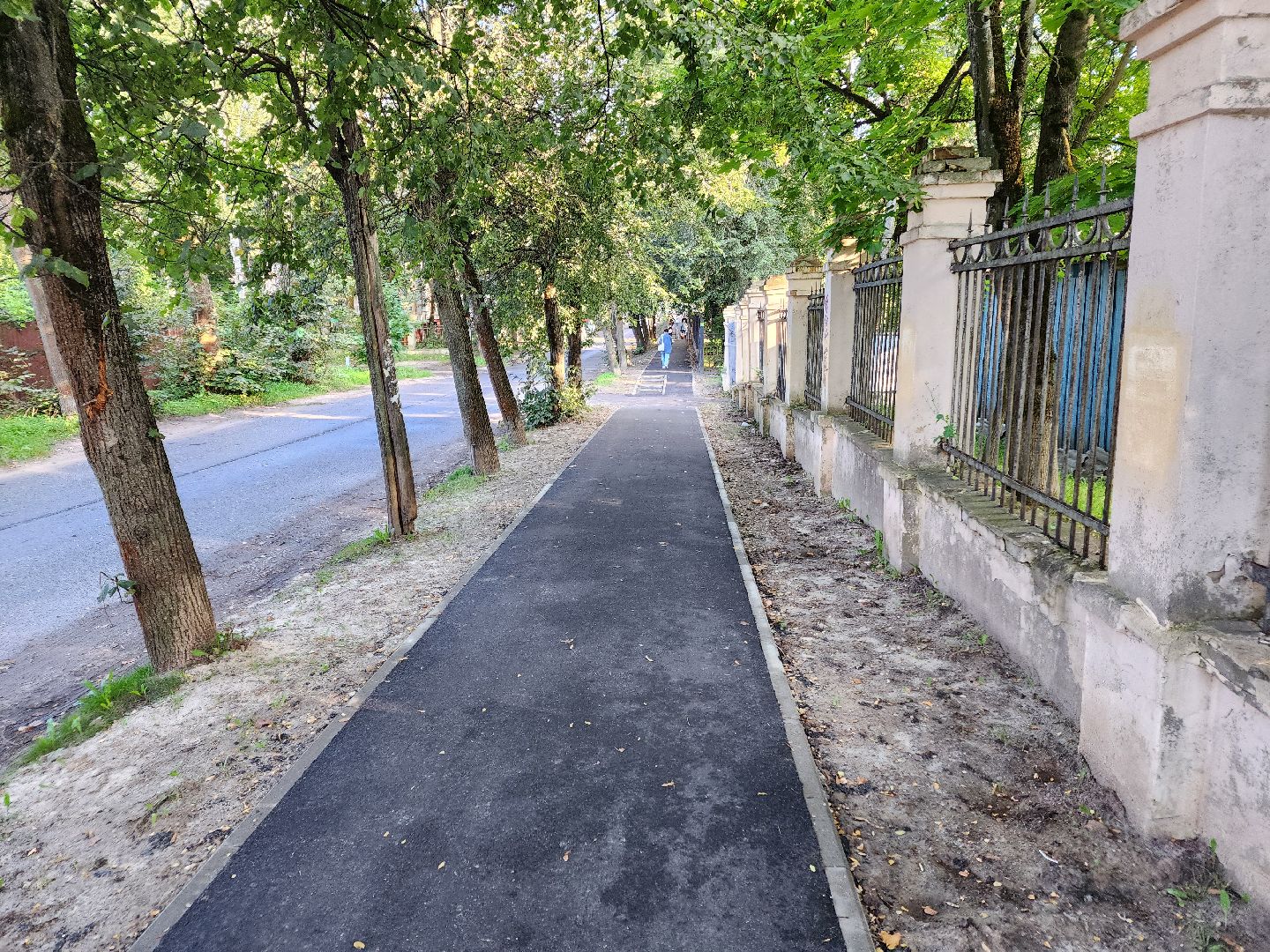 Чехов, улица Пионерская, тротуар, дорожный ремонт, строительство, пешеходная дорожка,