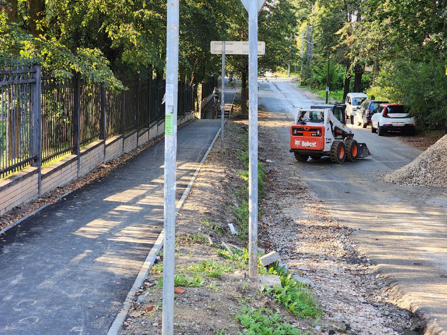 Чехов, улица Пионерская, тротуар, дорожный ремонт, строительство, пешеходная дорожка,