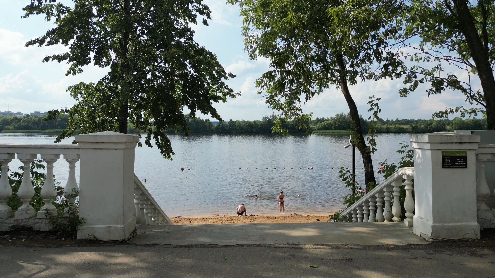 видео с коптера, дубна, благоустройство, набережная,