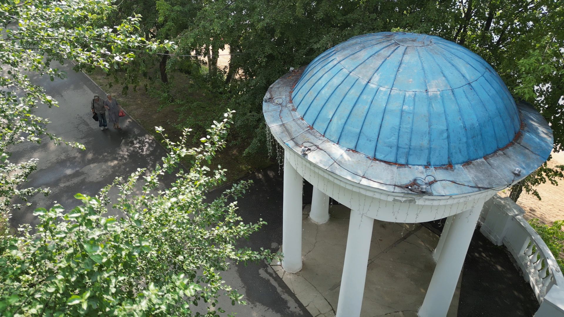 видео с коптера, дубна, благоустройство, набережная,