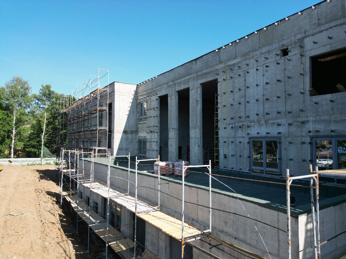 видео с коптера, химки, детский сад, дети, строительство, ремонт,