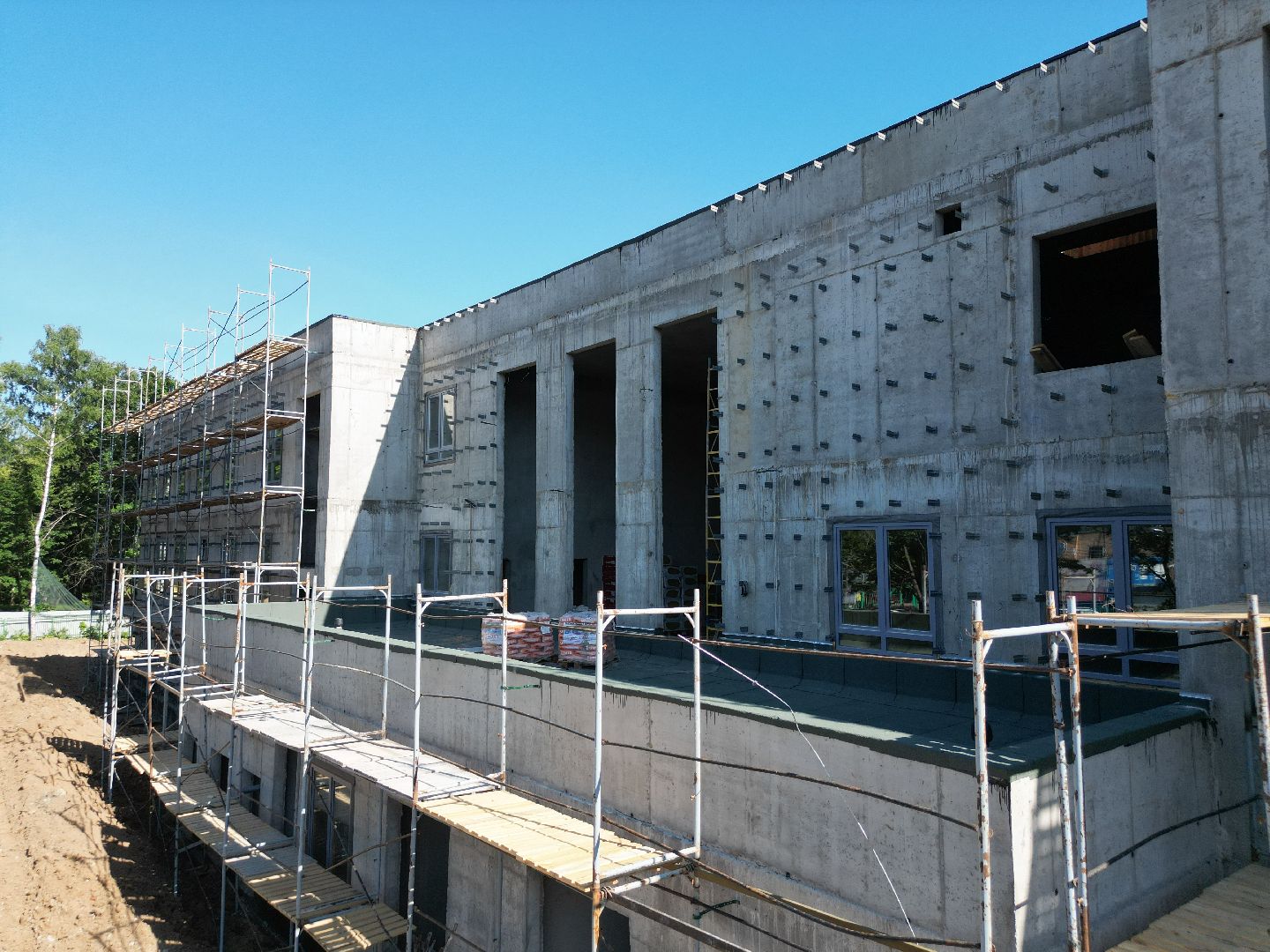 видео с коптера, химки, детский сад, дети, строительство, ремонт,