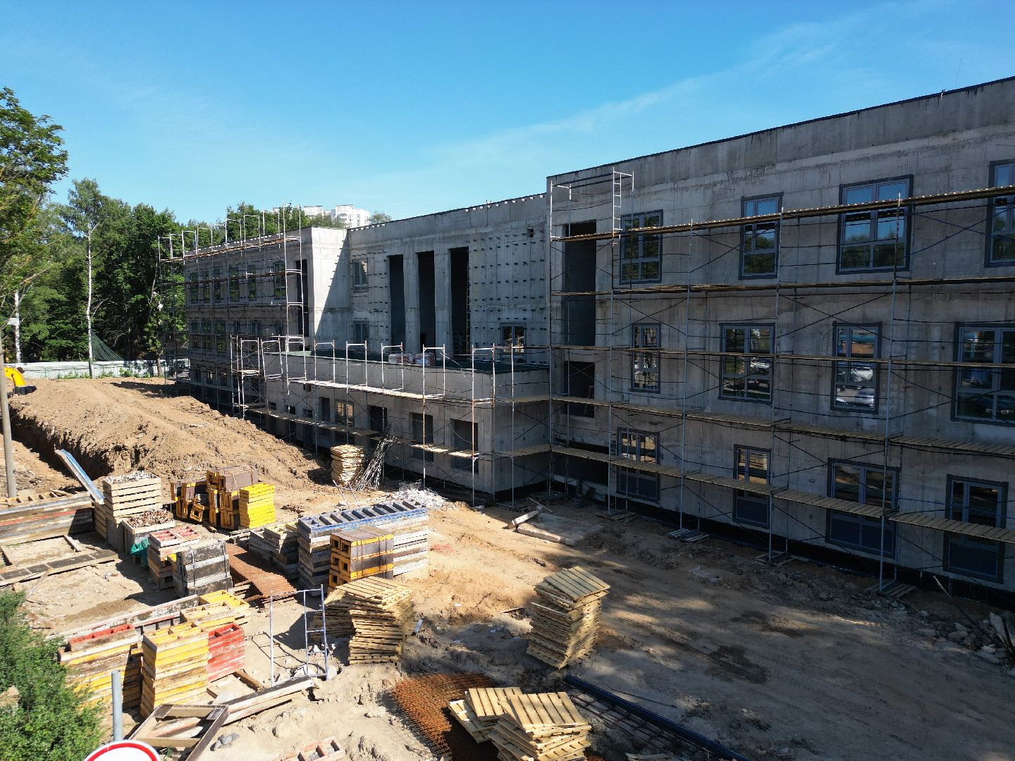 видео с коптера, химки, детский сад, дети, строительство, ремонт,