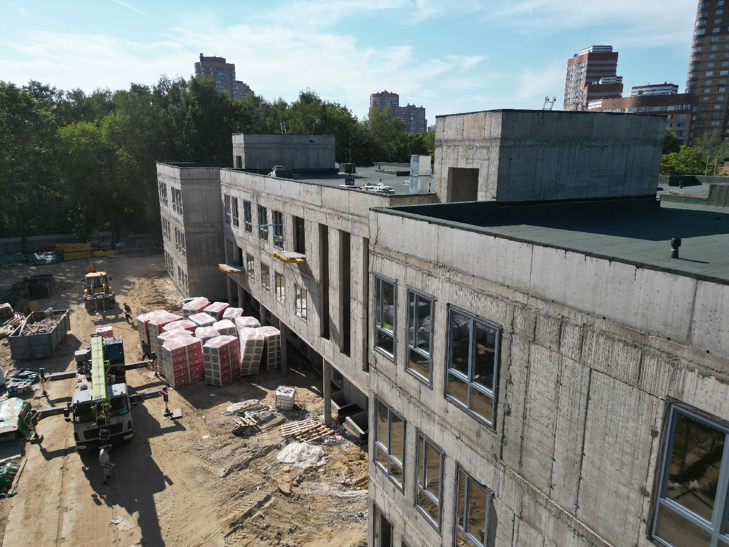 видео с коптера, химки, детский сад, дети, строительство, ремонт,