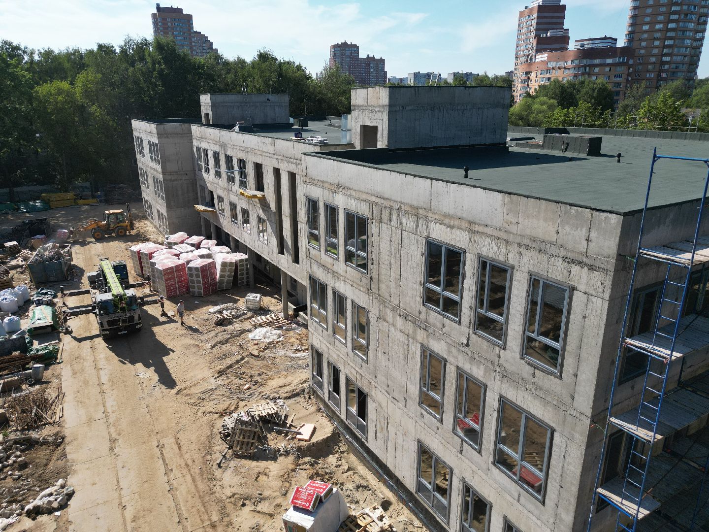 видео с коптера, химки, детский сад, дети, строительство, ремонт,