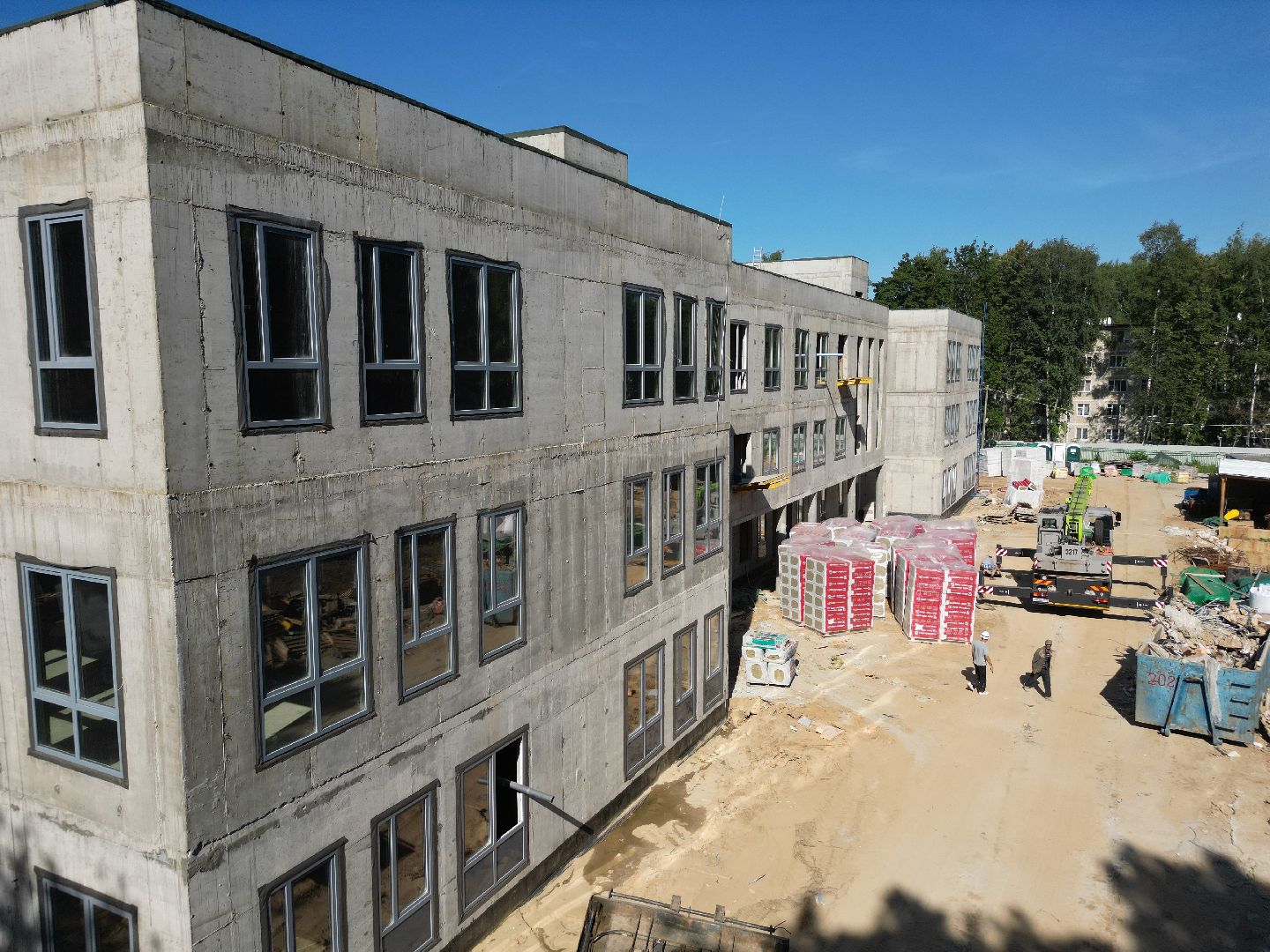 видео с коптера, химки, детский сад, дети, строительство, ремонт,