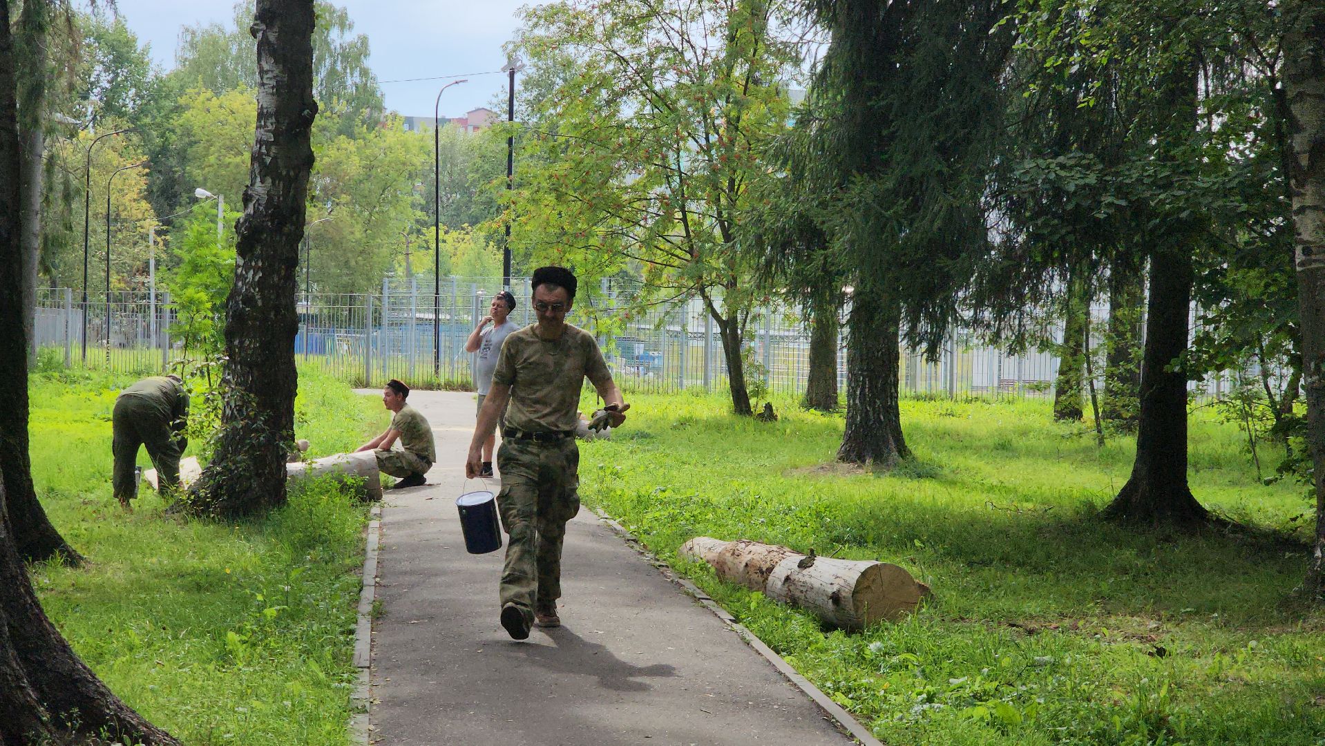Лес, лавочки, Благоустройство, Лобня,