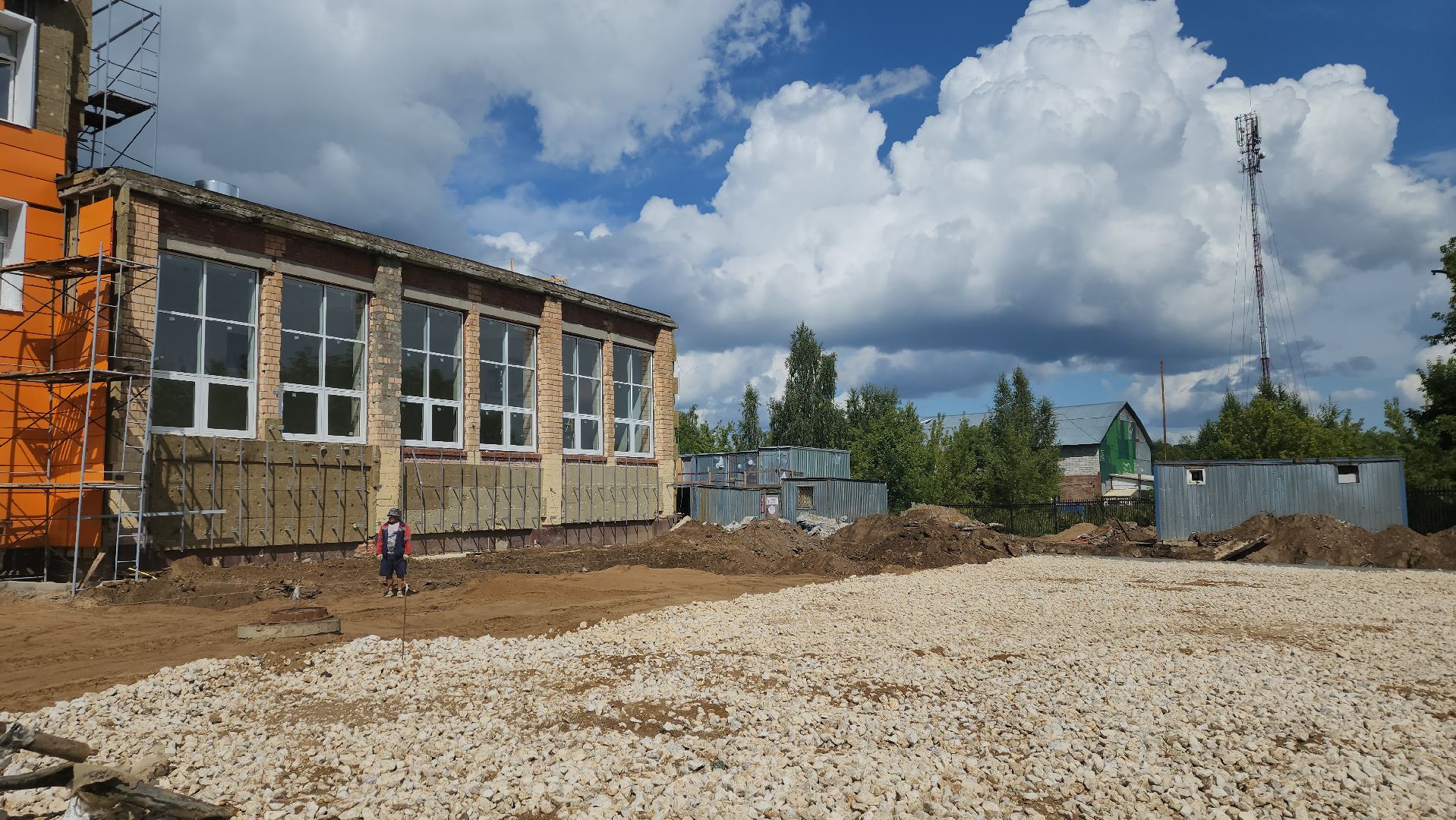 пушкинский, сельская школа, капитальный ремонт, инфраструктура, строительные работы,