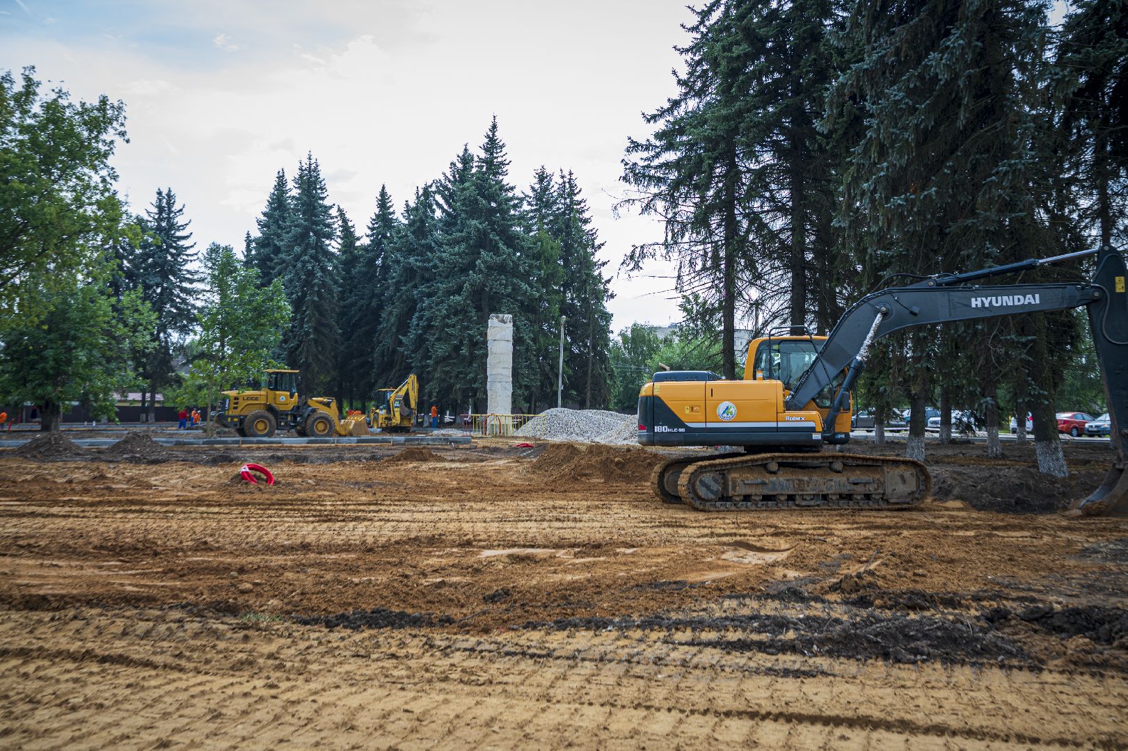 благоустройство сквера, Белые Столбы, Домодедово,